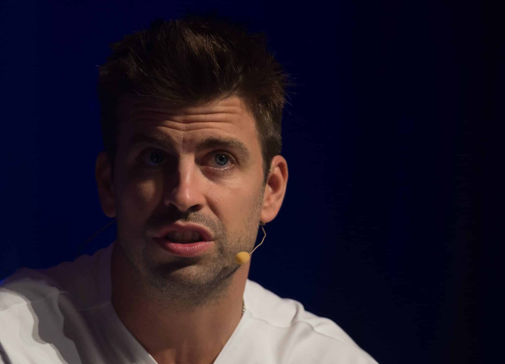 Gerard Piqu&eacute; em palestra, 2023. Foto: Icon Sport