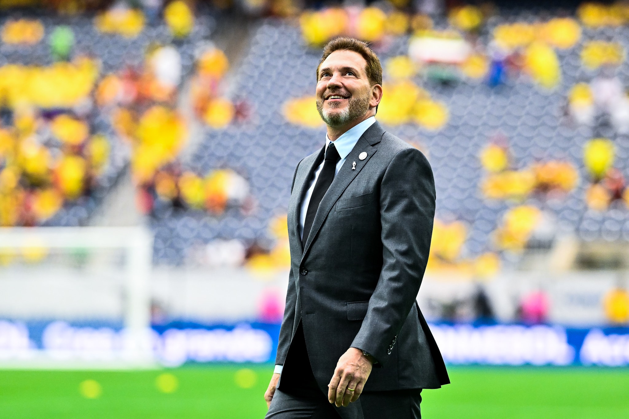 Alejandro Dom&iacute;nguez, presidente da Conmebol, durante a Copa Am&eacute;rica de 2024. Foto: Icon Sport