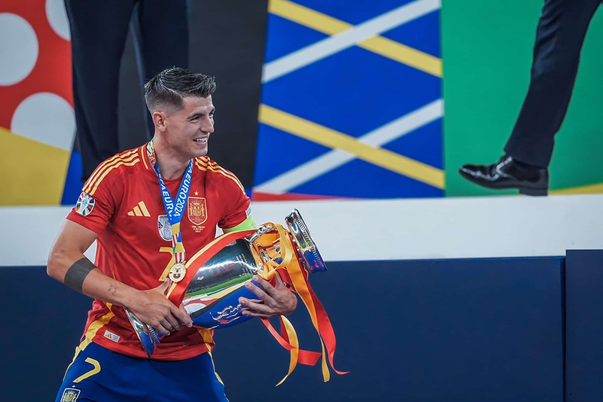 Morata foi campe&atilde;o da Euro 2024 com a Sele&ccedil;&atilde;o Espanhola. Foto: Icon Sport