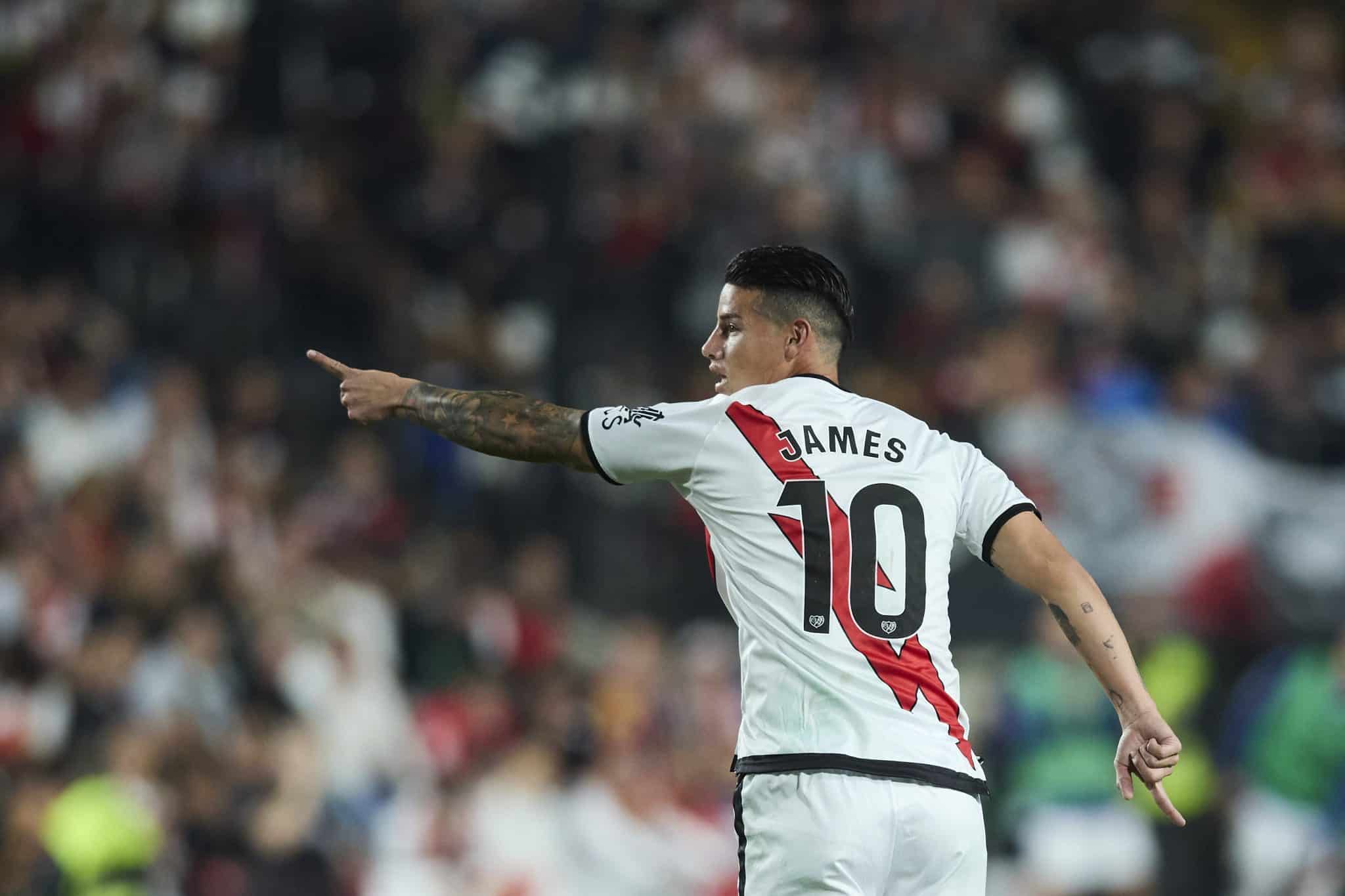 James Rodr&iacute;guez pouco jogou pelo Rayo Vallecano