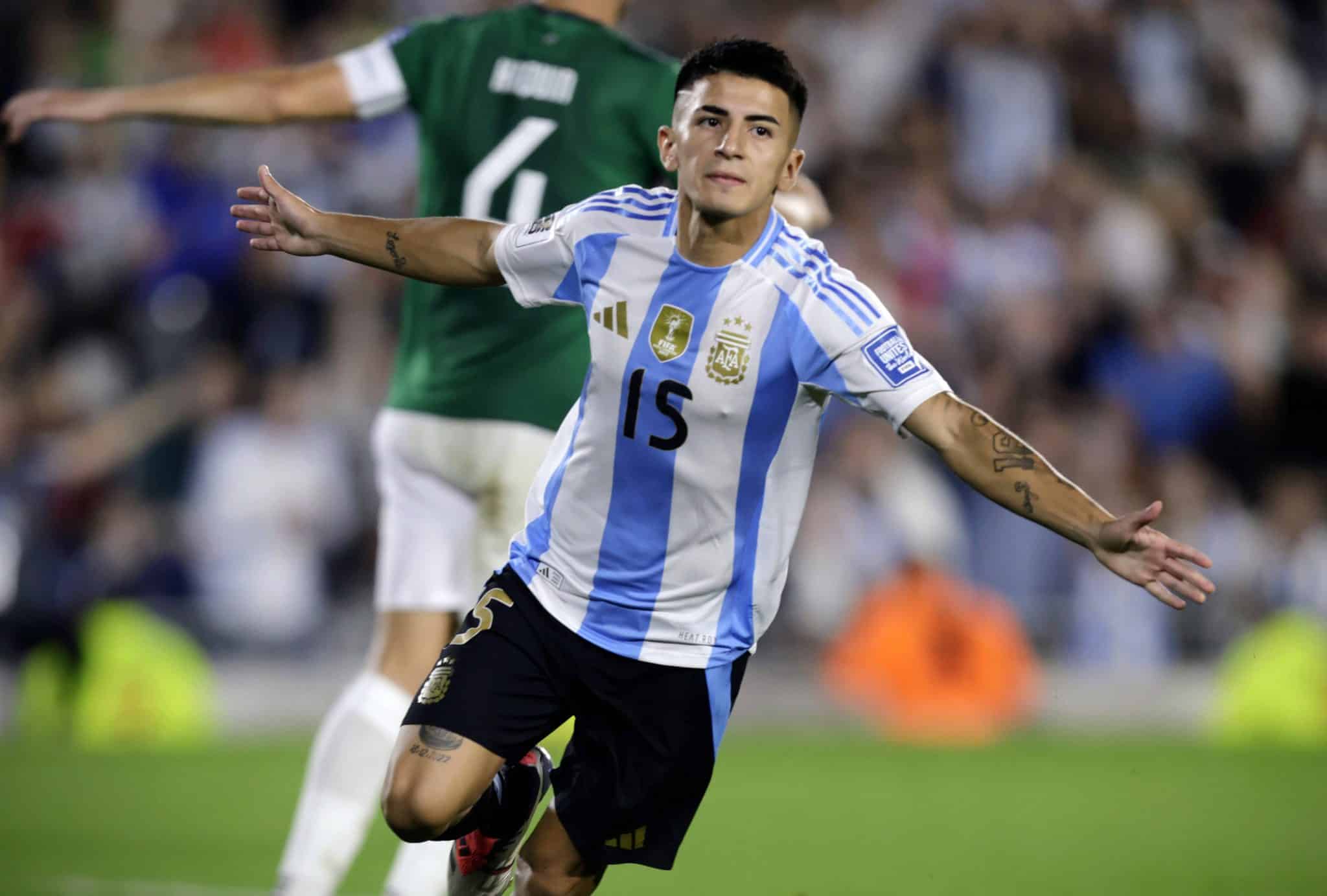 Thiago Almada. Argentina vs Bolivia. Eliminatoria Sudamericana Copa del Mundo 2026. 15/10/2024. Fotobaires *** Thiago Al