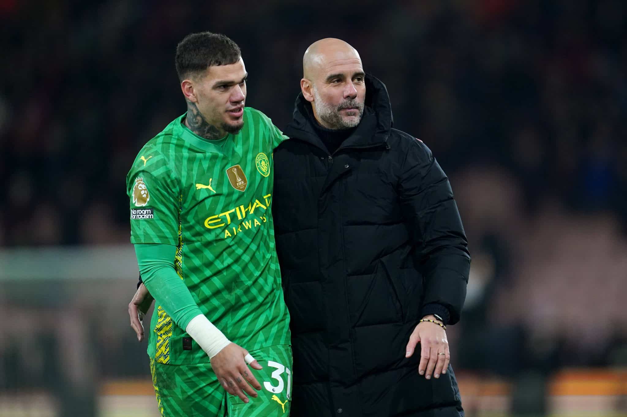 Ederson e Guardiola 