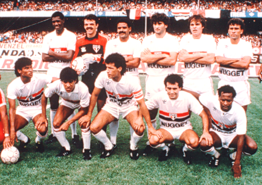 A escala&ccedil;&atilde;o do S&atilde;o Paulo no empate em 1 a 1 com o Gurani pela final do Campeonato Brasileiro de 1986.
De p&eacute;: Bernardo, Gilmar, Wagner Bas&iacute;lio, Dar&iacute;o Pereyra, Nelsinho e Z&eacute; Teodoro
Agachados: M&uuml;ller, Silas, Careca, Pita e S&iacute;dnei.