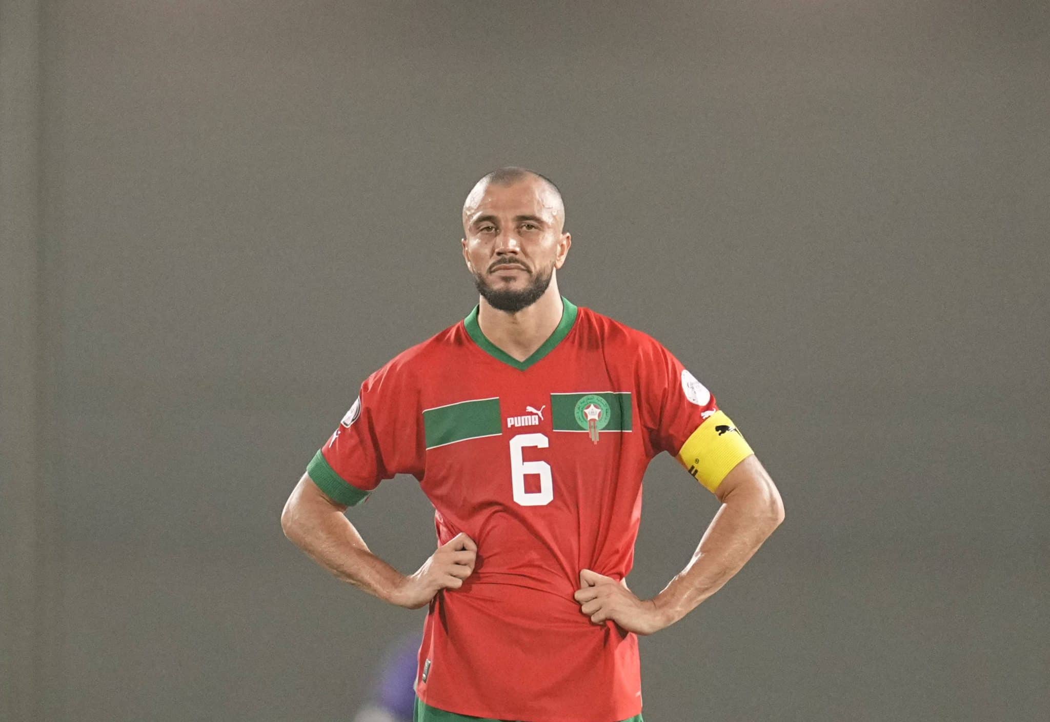 Foto: (Imago) - Romain Saiss, pela sele&ccedil;&atilde;o do Marrocos