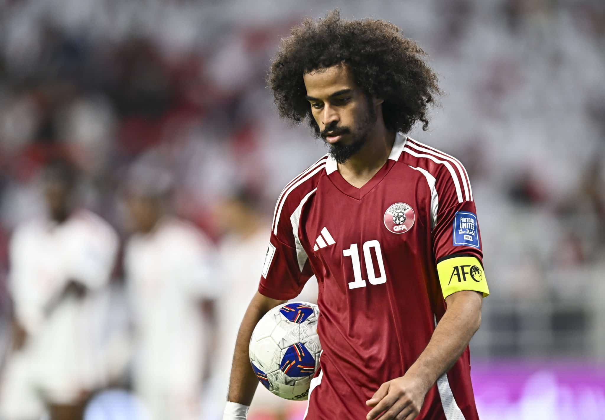 Foto: (Imago) - Akram Afif pela sele&ccedil;&atilde;o catari