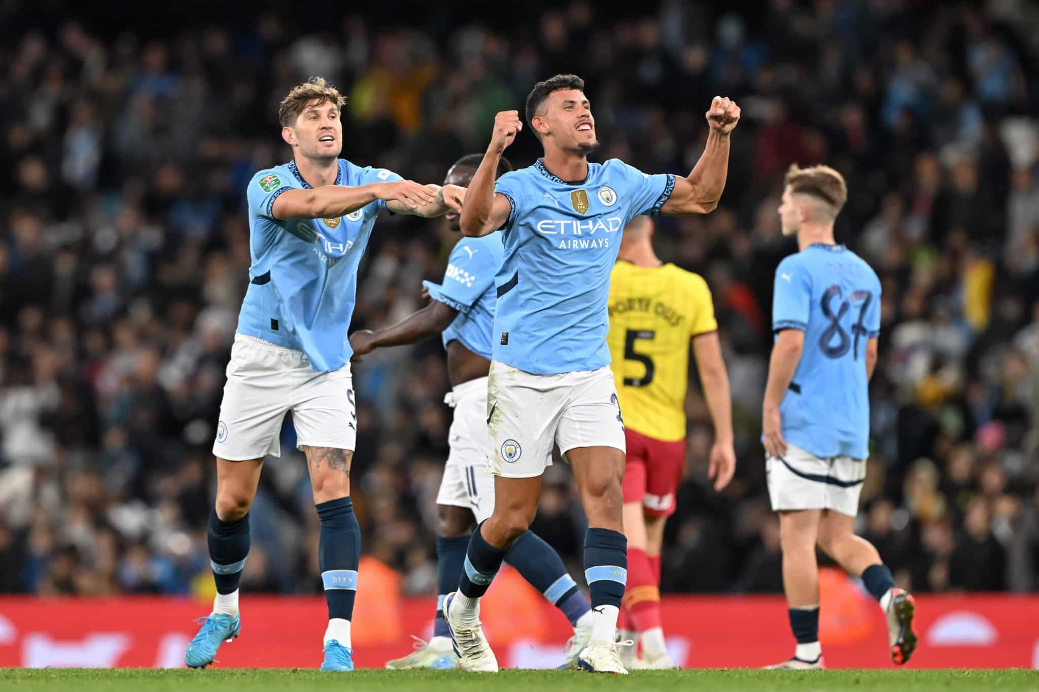 Matheus Nunes comemora gol contra o Watford. Foto: Imago