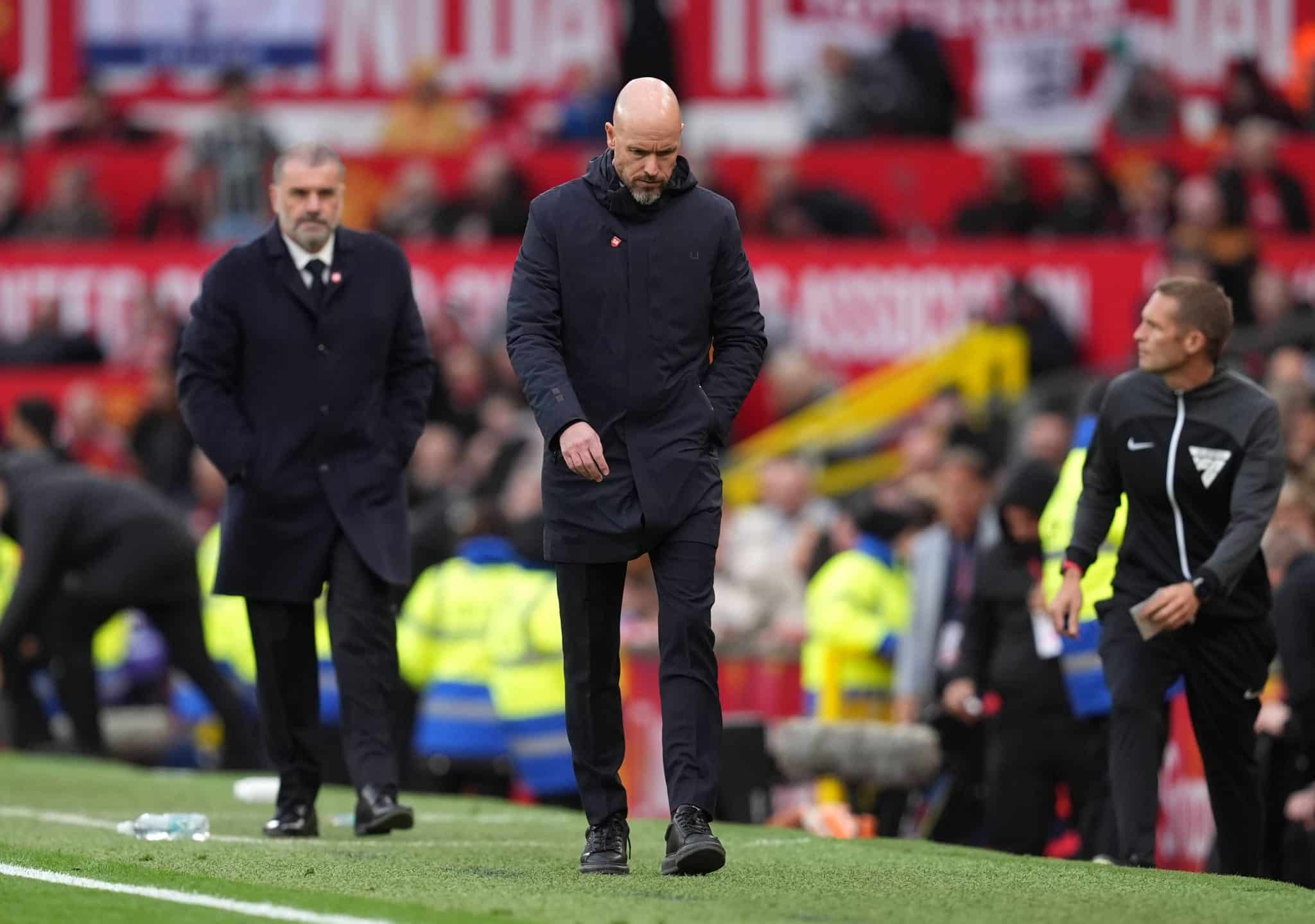 Erik ten Hag em derrota para o Tottenham. Foto: Imago