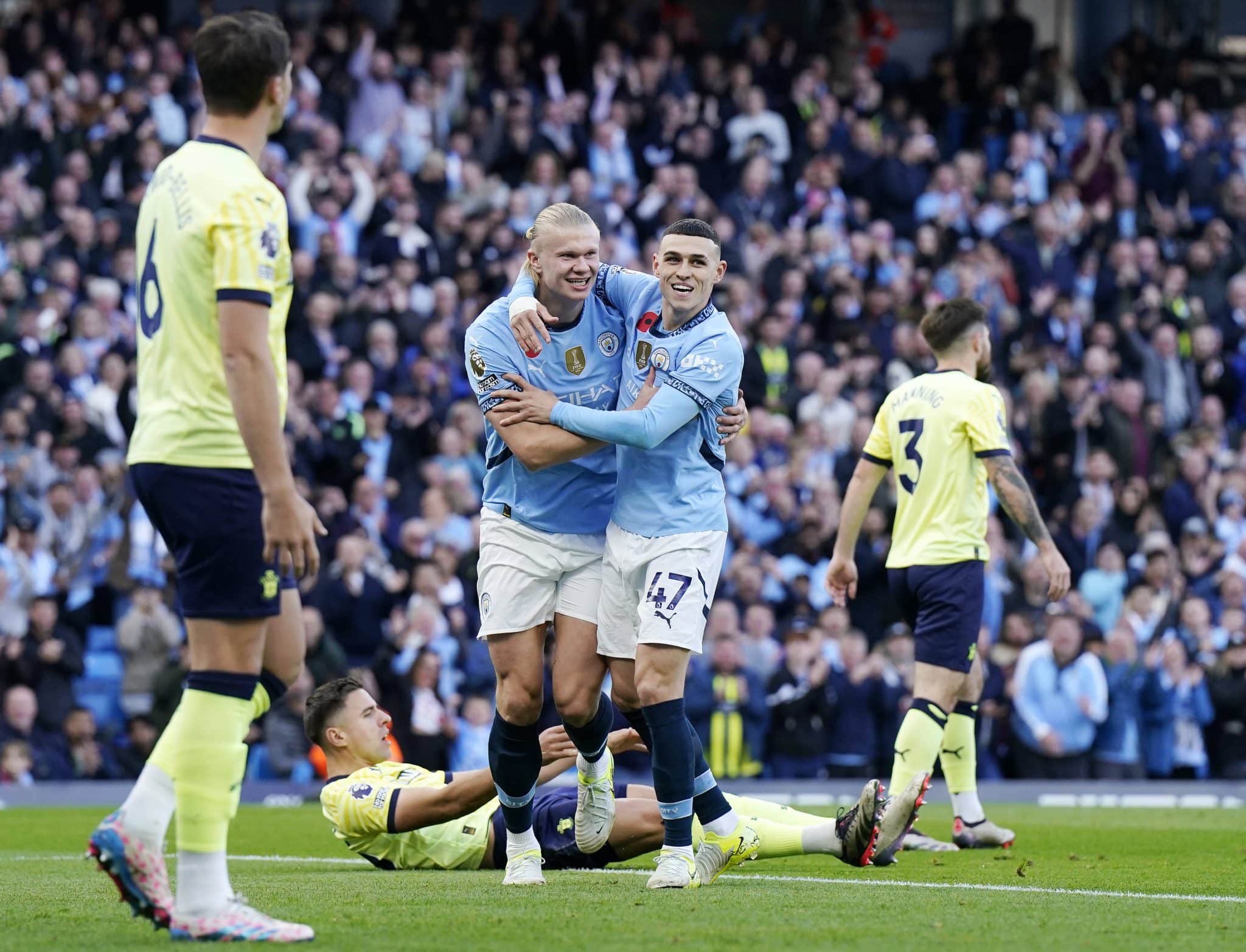 Haaland encerra jejum na Premier League e garante lideran&ccedil;a e recorde para o City