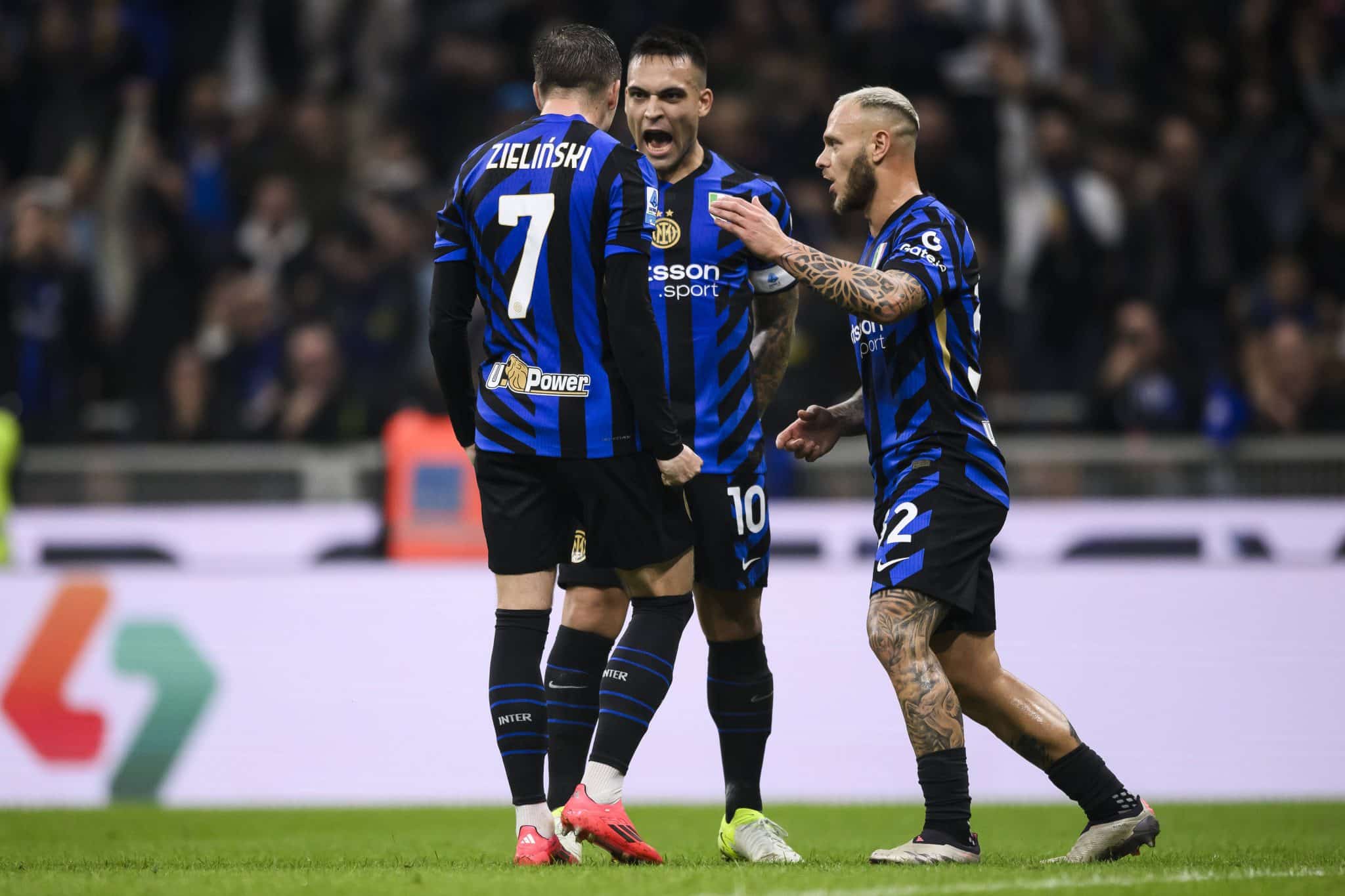 Jogadores da Internazionale comemoram gol contra a Juventus. Foto: Imago