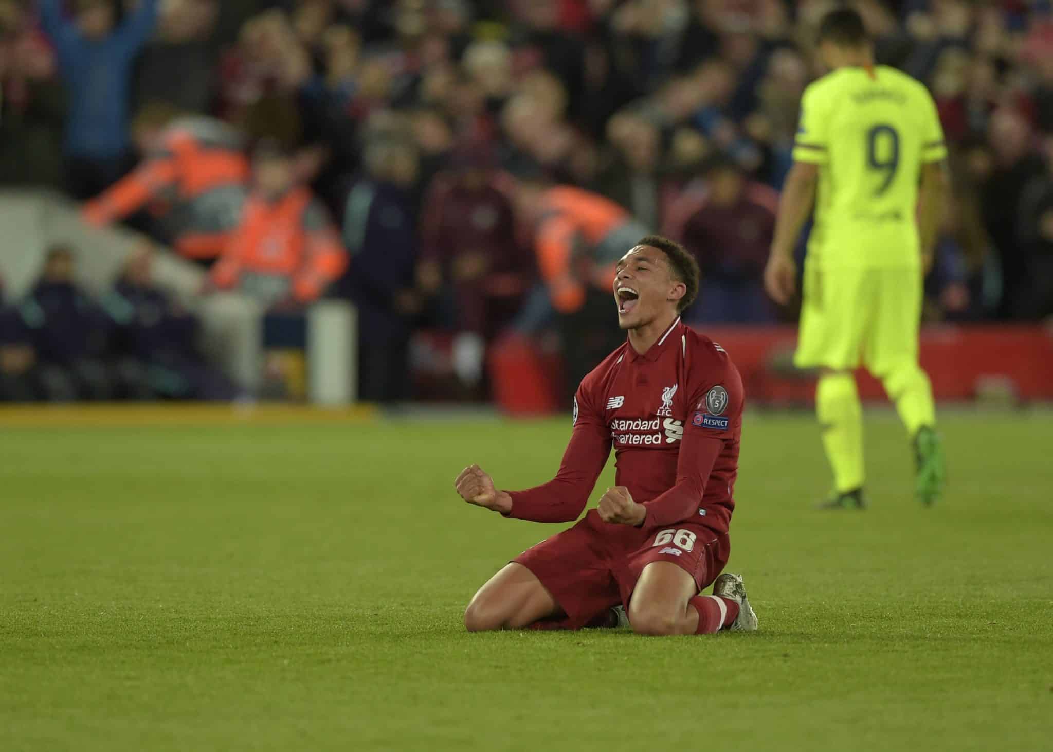 Foto: (Imago) - Alexander-Arnold fez parte do milagre do Liverpool sobre o Barcelona na Liga dos Campe&otilde;es 2018/19