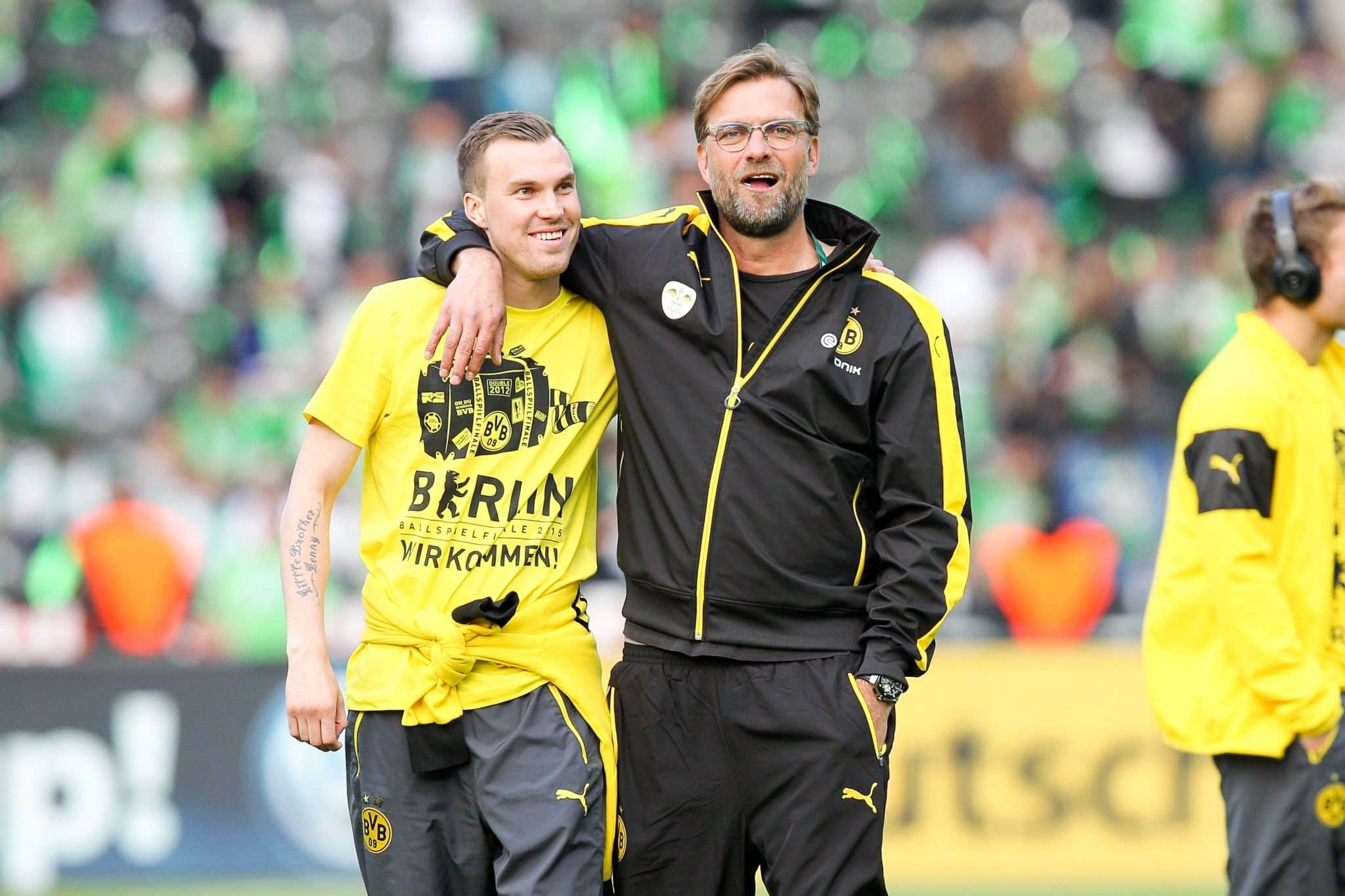 Klopp e Kevin Grosskreutz nos tempos de Borussia Dortmund