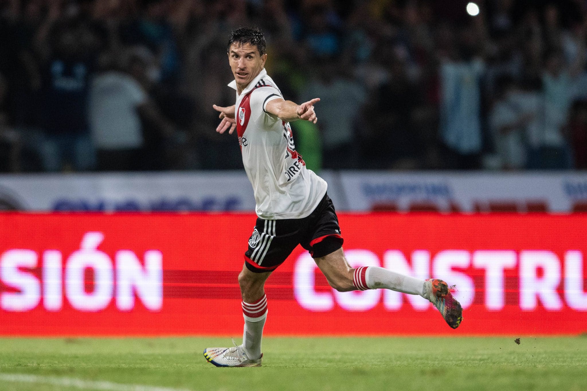 SANTIAGO DEL ESTERO, ARGENTINA, 28 January 2023: Nacho Fernandez of River Plate celebrate after scoring opening goal dur