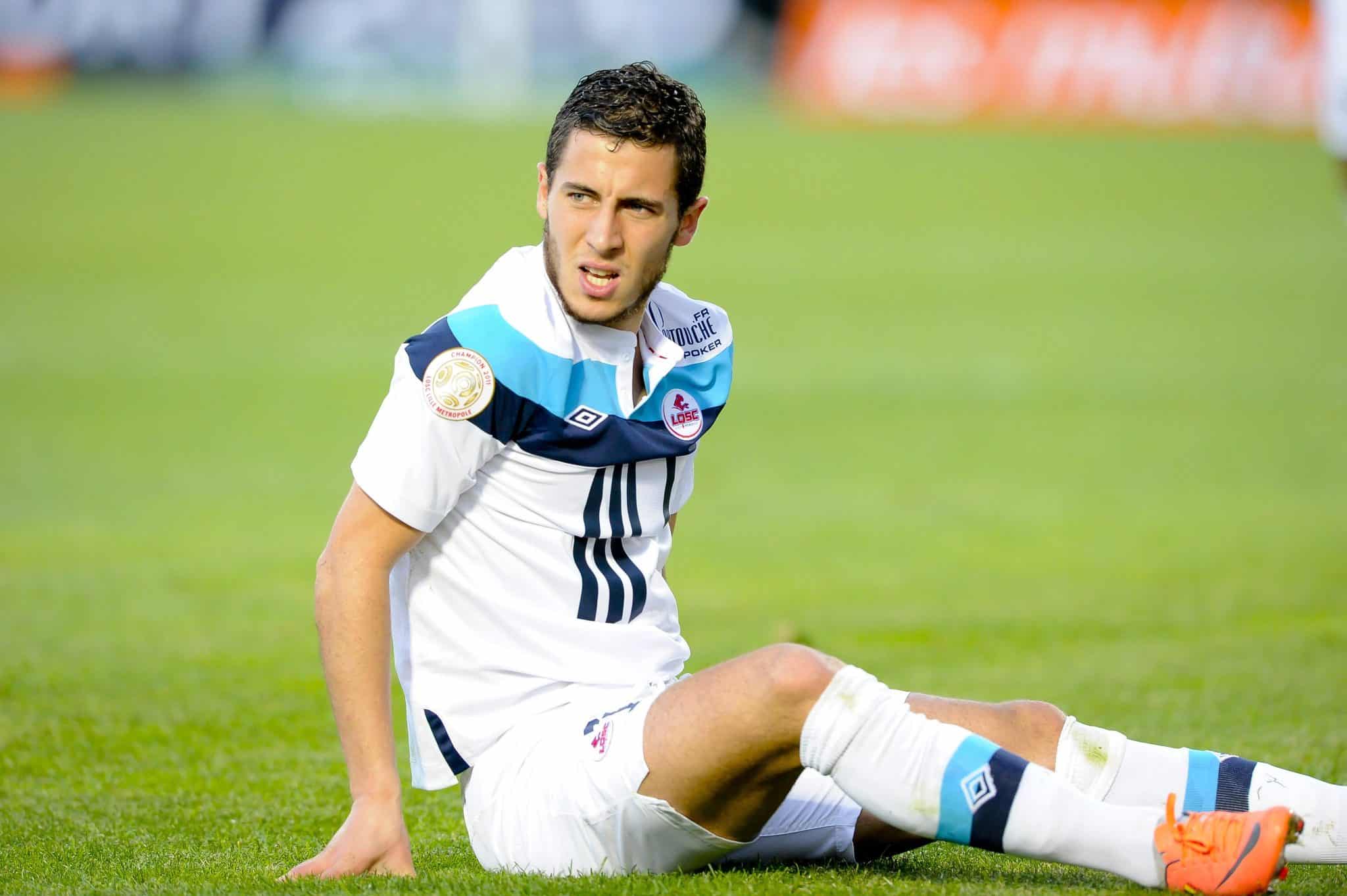 Eden Hazard pela 33ª rodada da Ligue 1 2011/12, em Nice x Lille, maio de 2012. Foto: Icon Sport