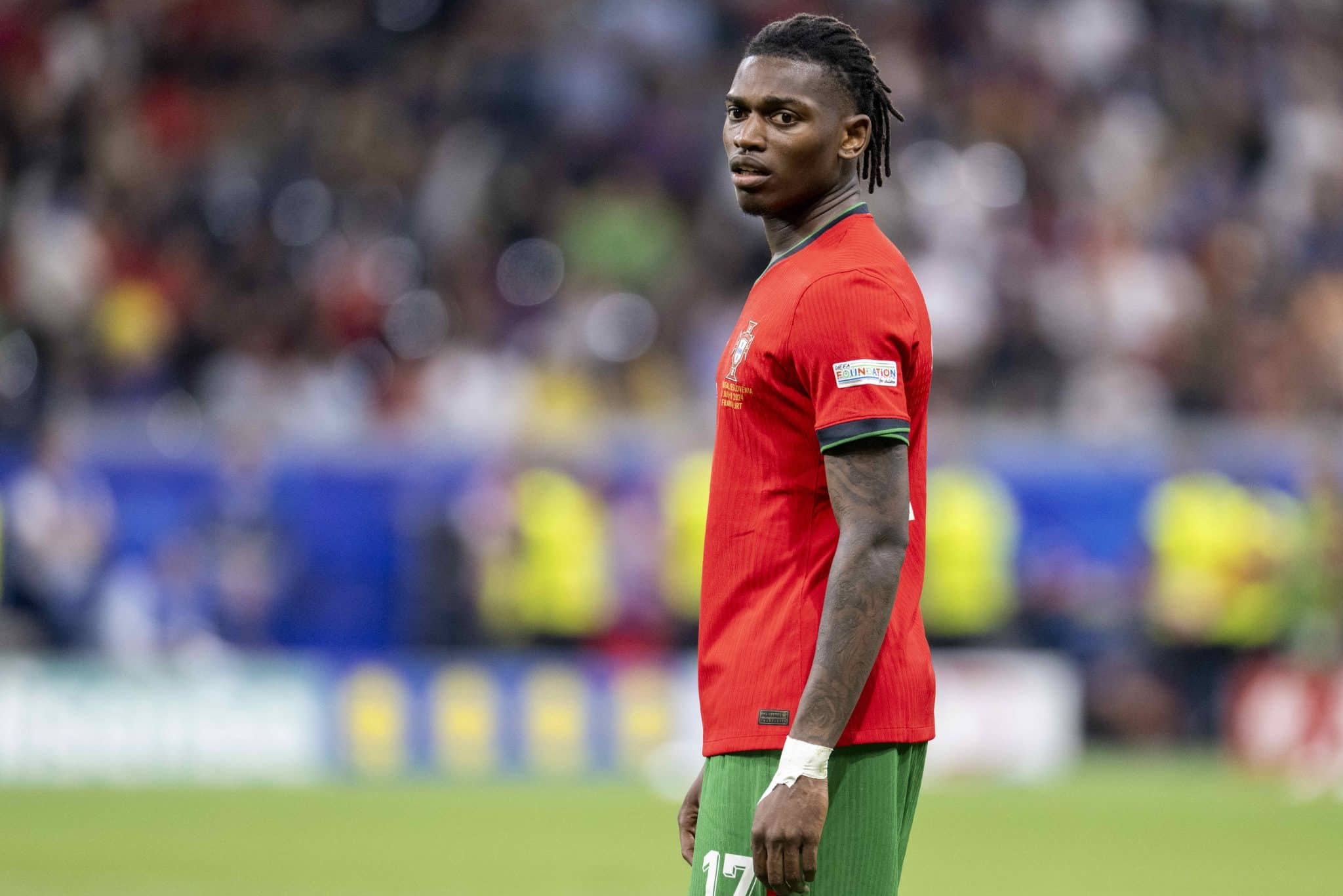 Rafael Leão em ação pela seleção portuguesa