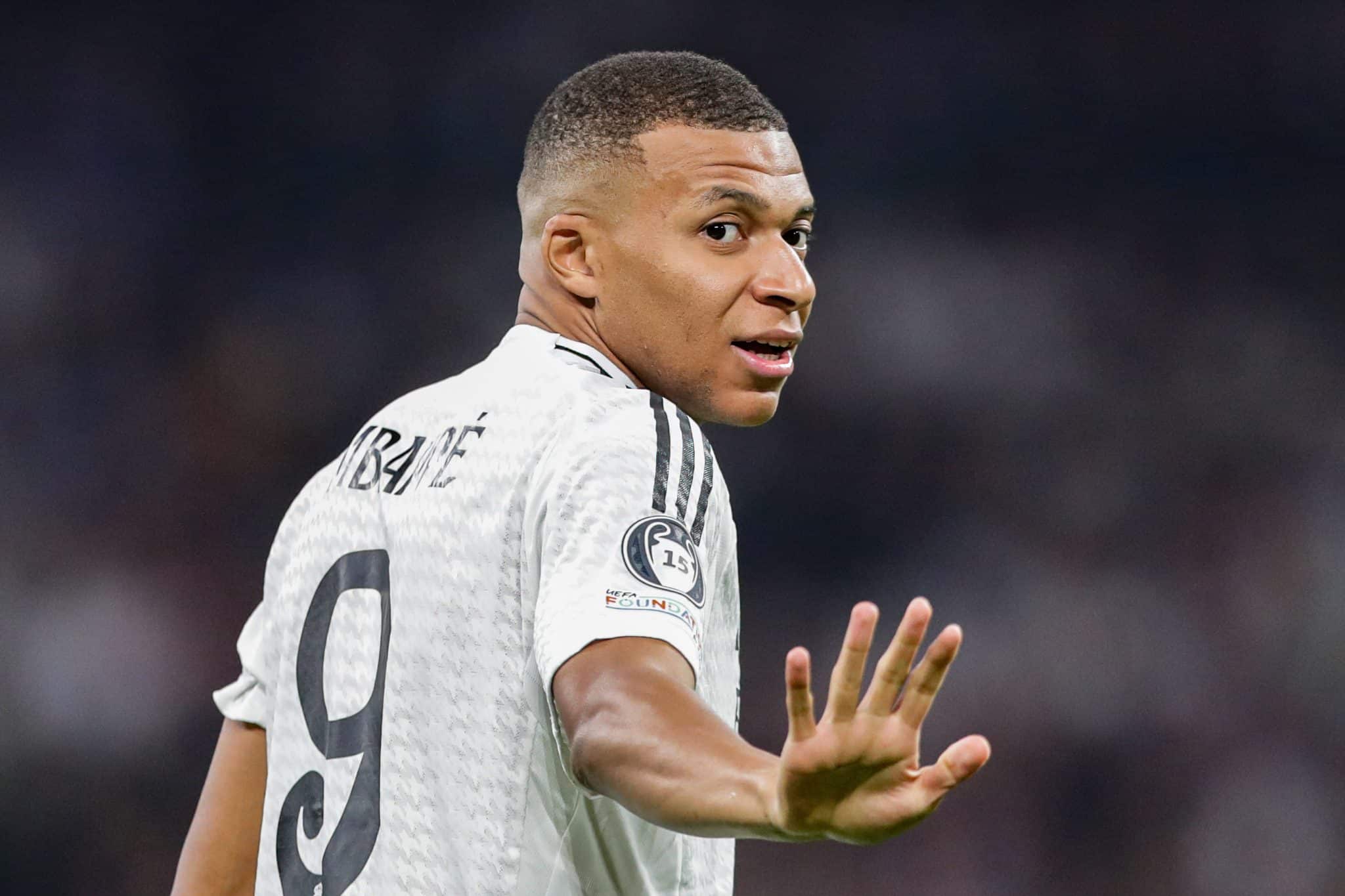Kylian Mbapp&eacute; em Real Madrid 1 x 3 Milan pela 4&ordf; rodada da Uefa Champions League 2024/25. Foto: Icon Sport