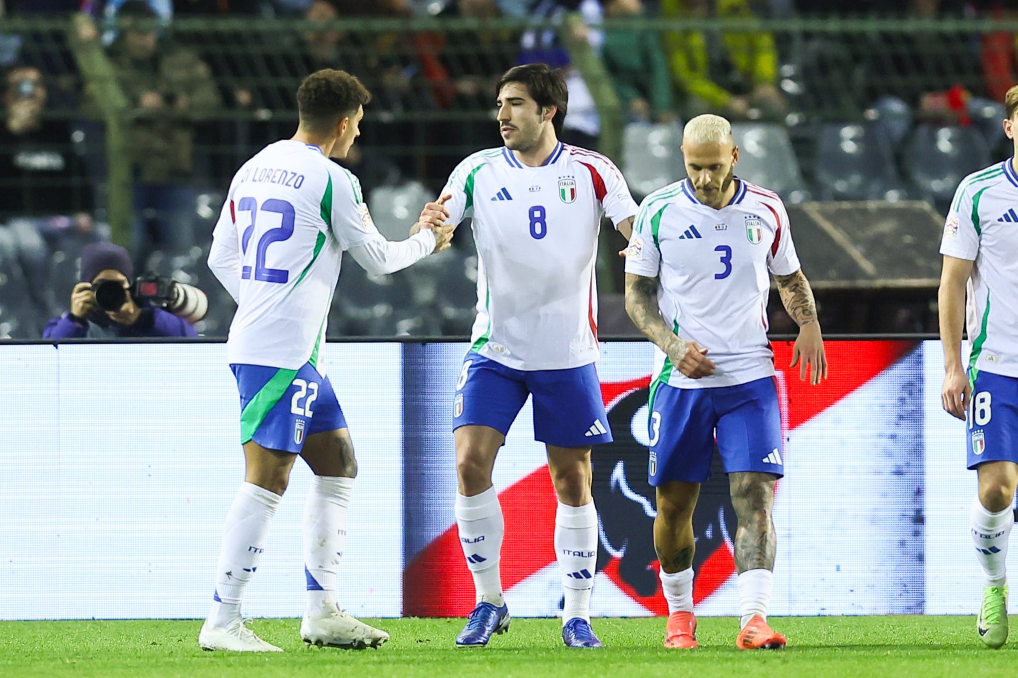 Foto: (IconSport) - Tonali marcou o gol da vit&oacute;ria da It&aacute;lia