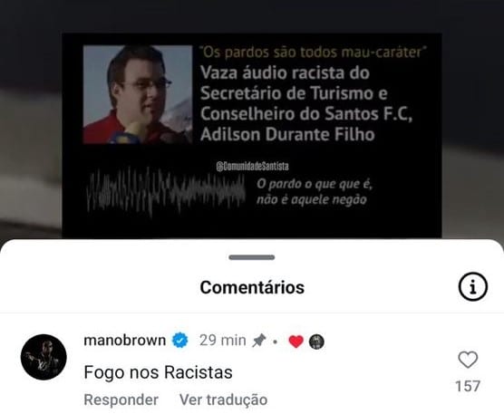 Mano Brown se posiciona contra Adilson nas redes