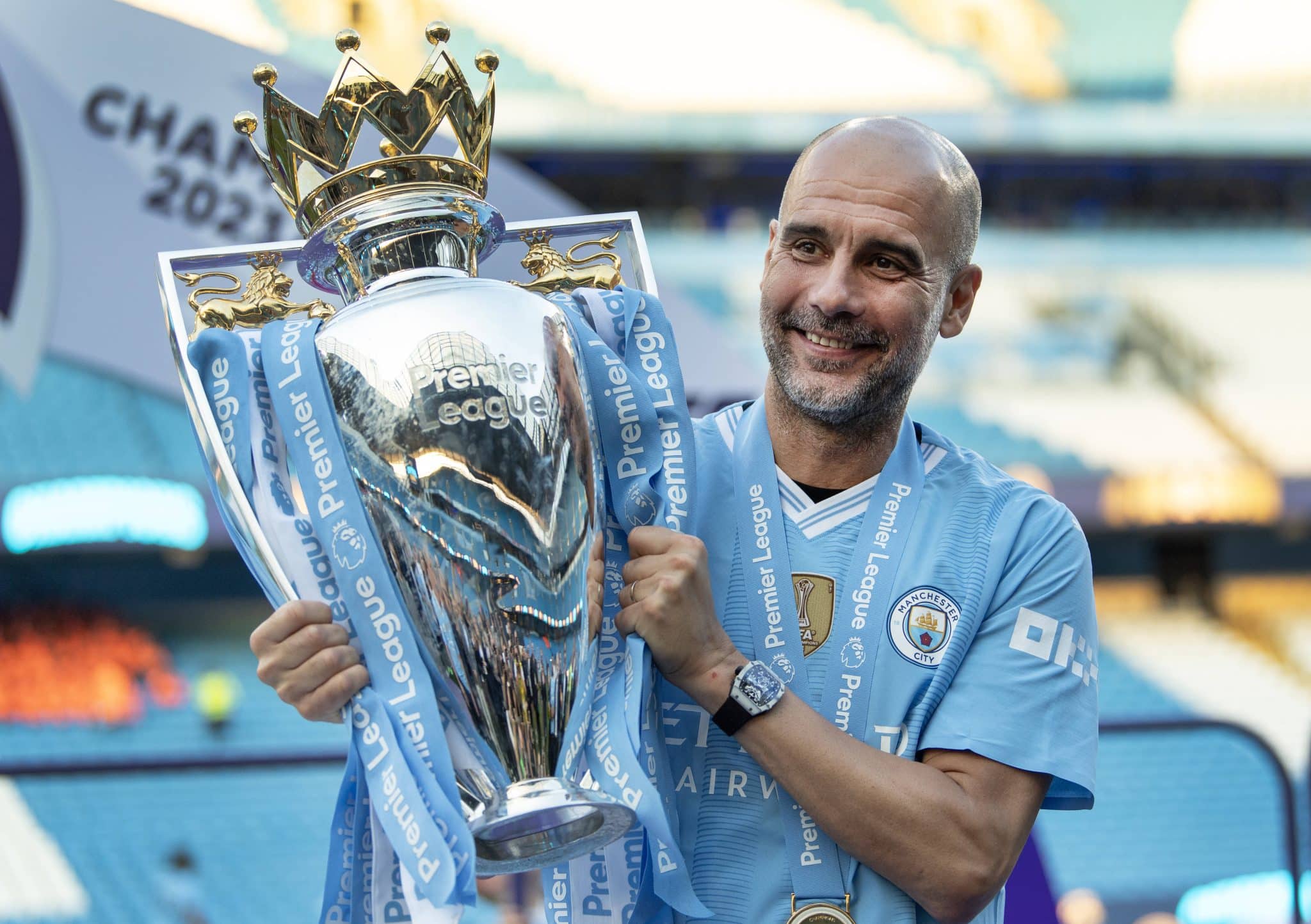 Guardiola &eacute; multicampe&atilde;o pelo Manchester City Foto: (Imago)