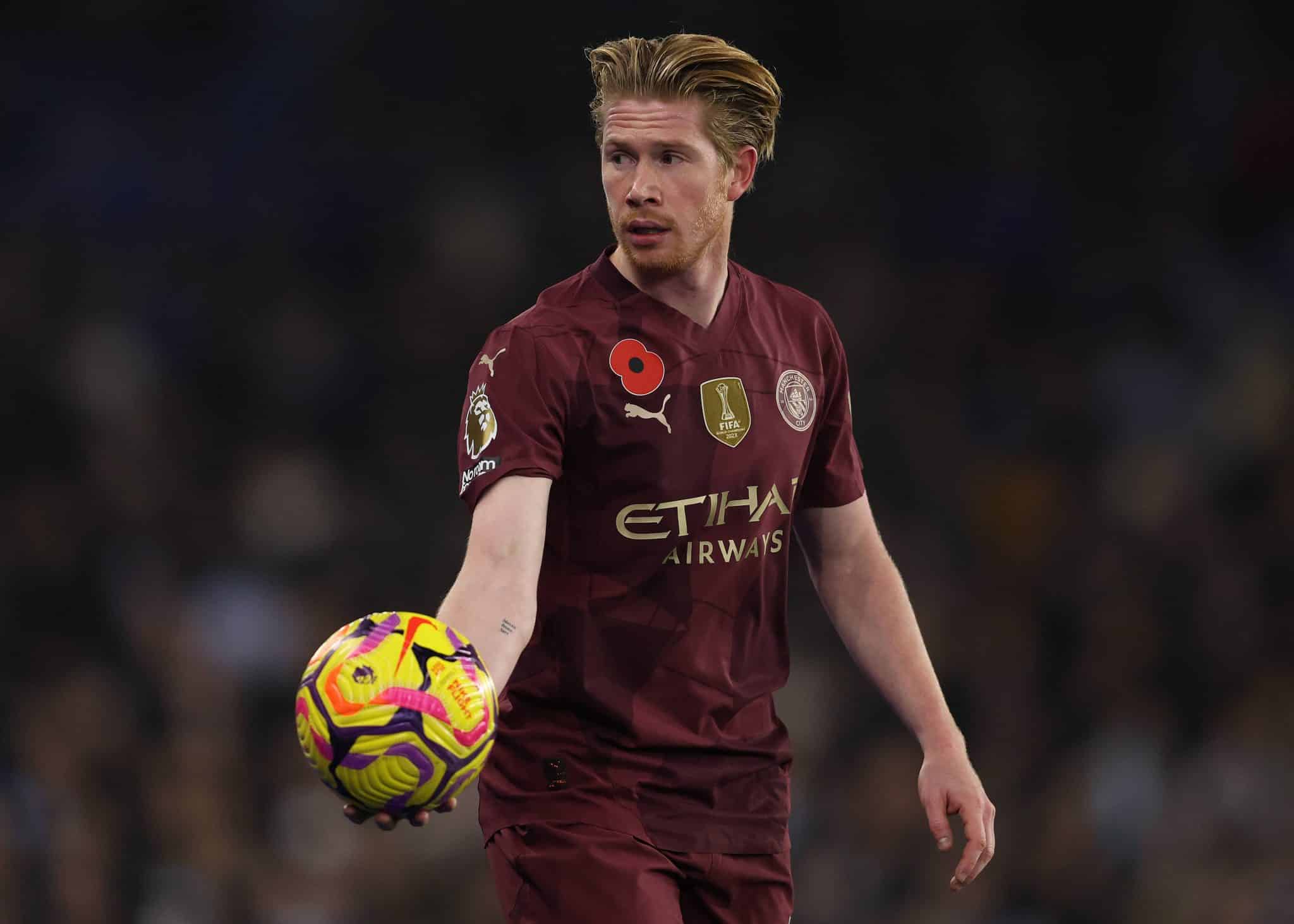 Kevin De Bruyne em a&ccedil;&atilde;o pelo Manchester City 