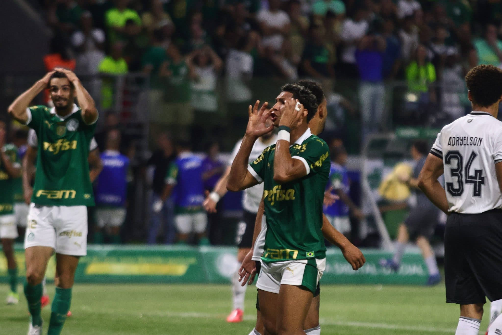 Rony e Flaco Lamentam gol perdido pelo Palmeiras