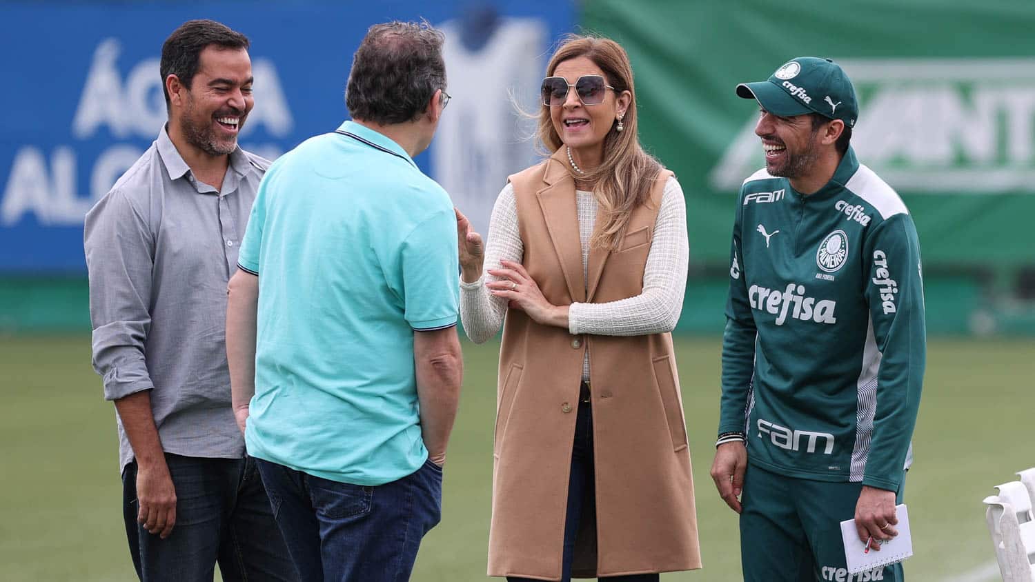 Sampaio &eacute; pe&ccedil;a fundamental de Leila Pereira e Abel Ferreira no Palmeiras - Foto: (Palmeiras/Cesar Greco)