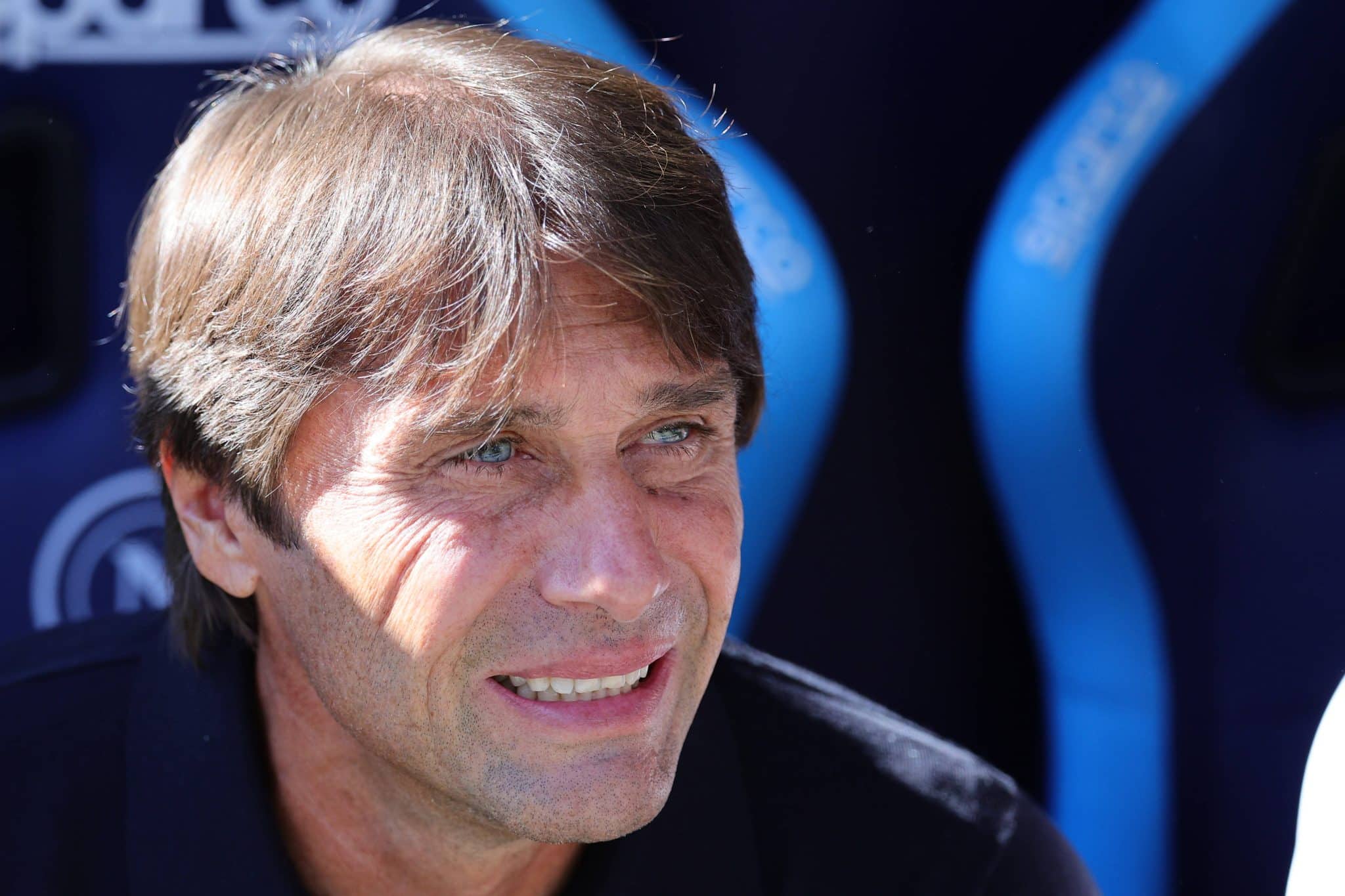 O t&eacute;cnico Antonio Conte, do Napoli, durante partida pela Serie A