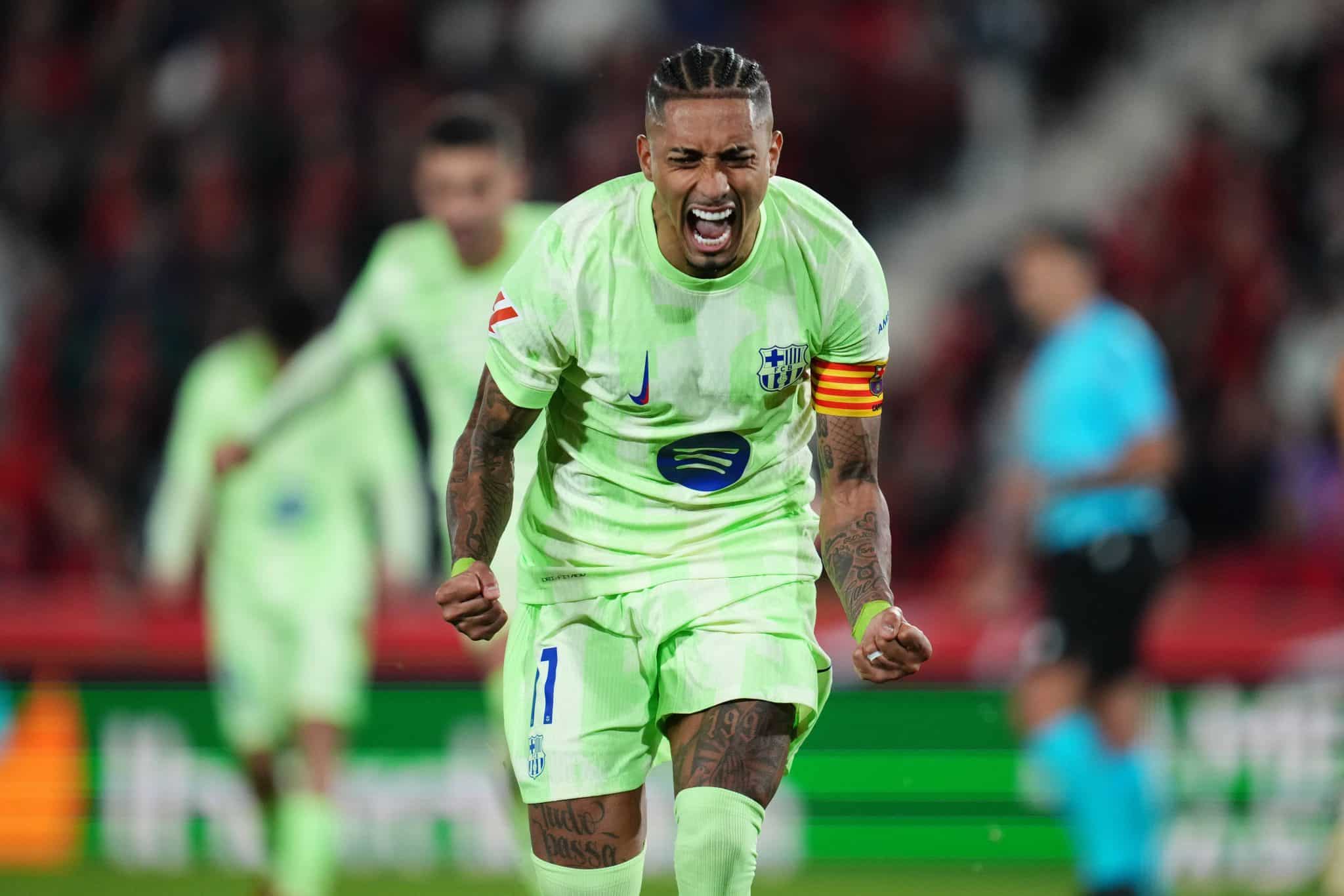 Na vice-artilharia de La Liga, Raphinha tem m&eacute;dia superior &agrave; vers&atilde;o Bola de Ouro de Vini Jr