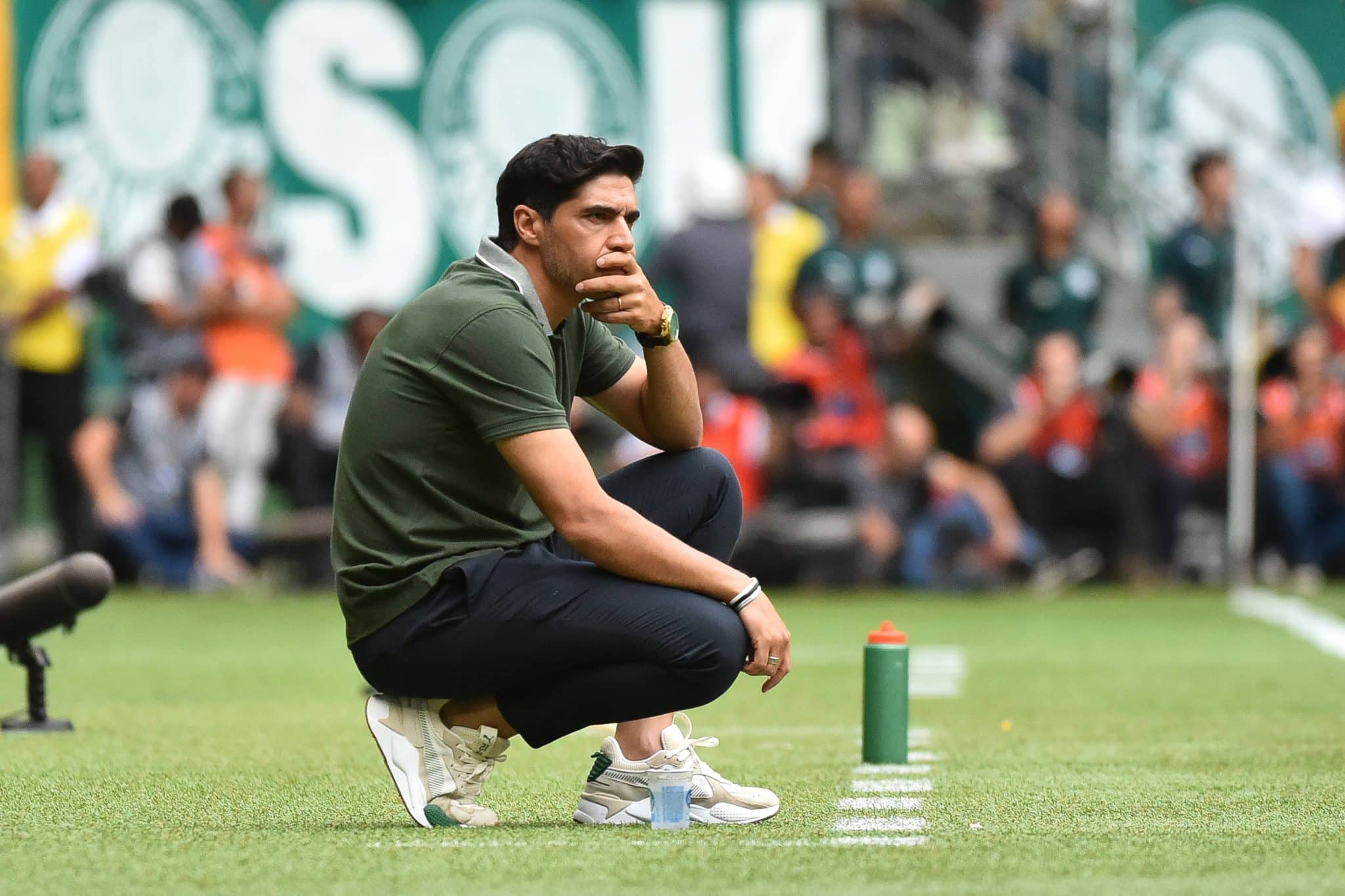 Abel Ferreira &agrave; beira do campo 