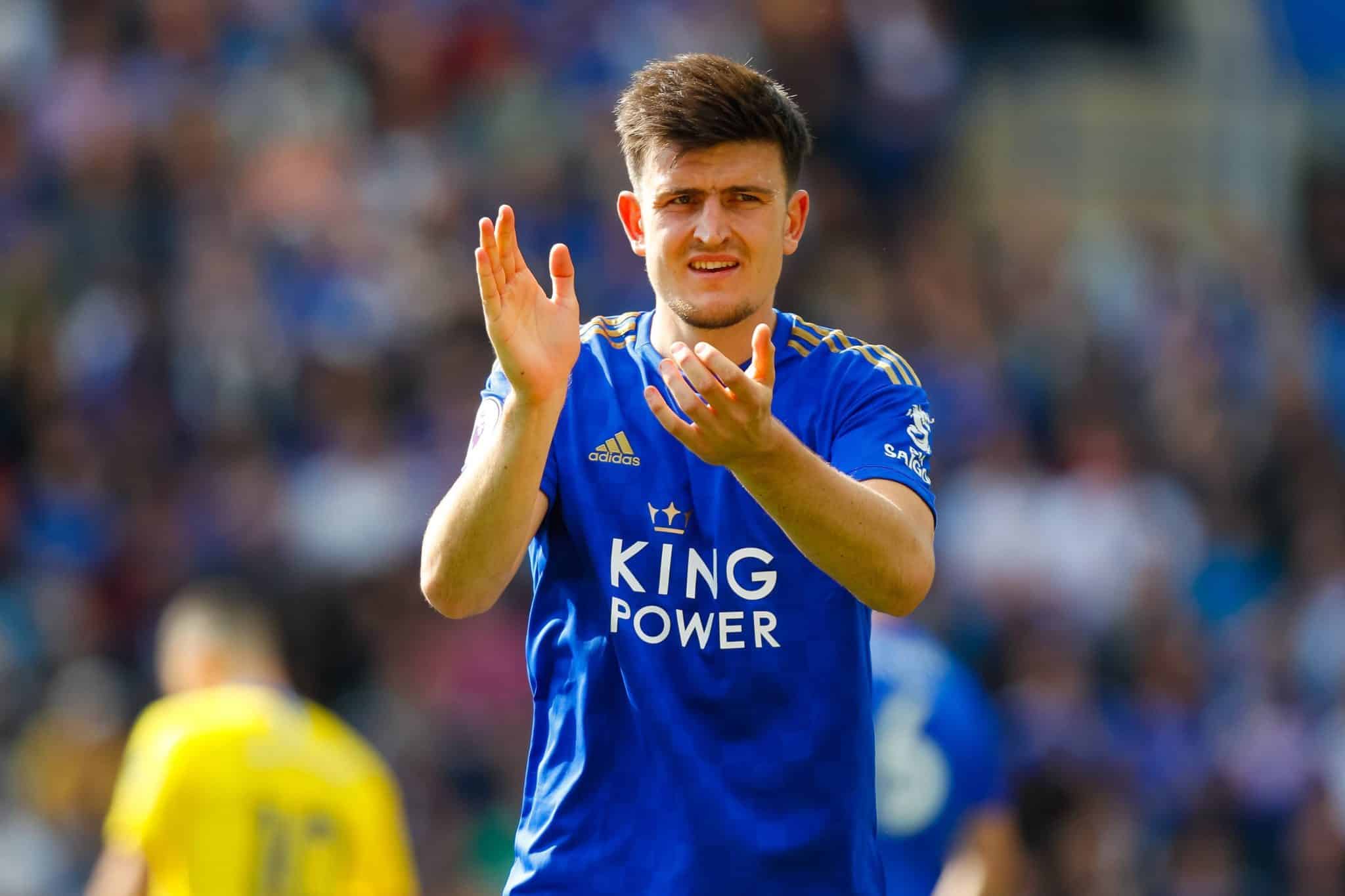 Maguire pelo Leicester, em 2019 Foto: (Imago) 