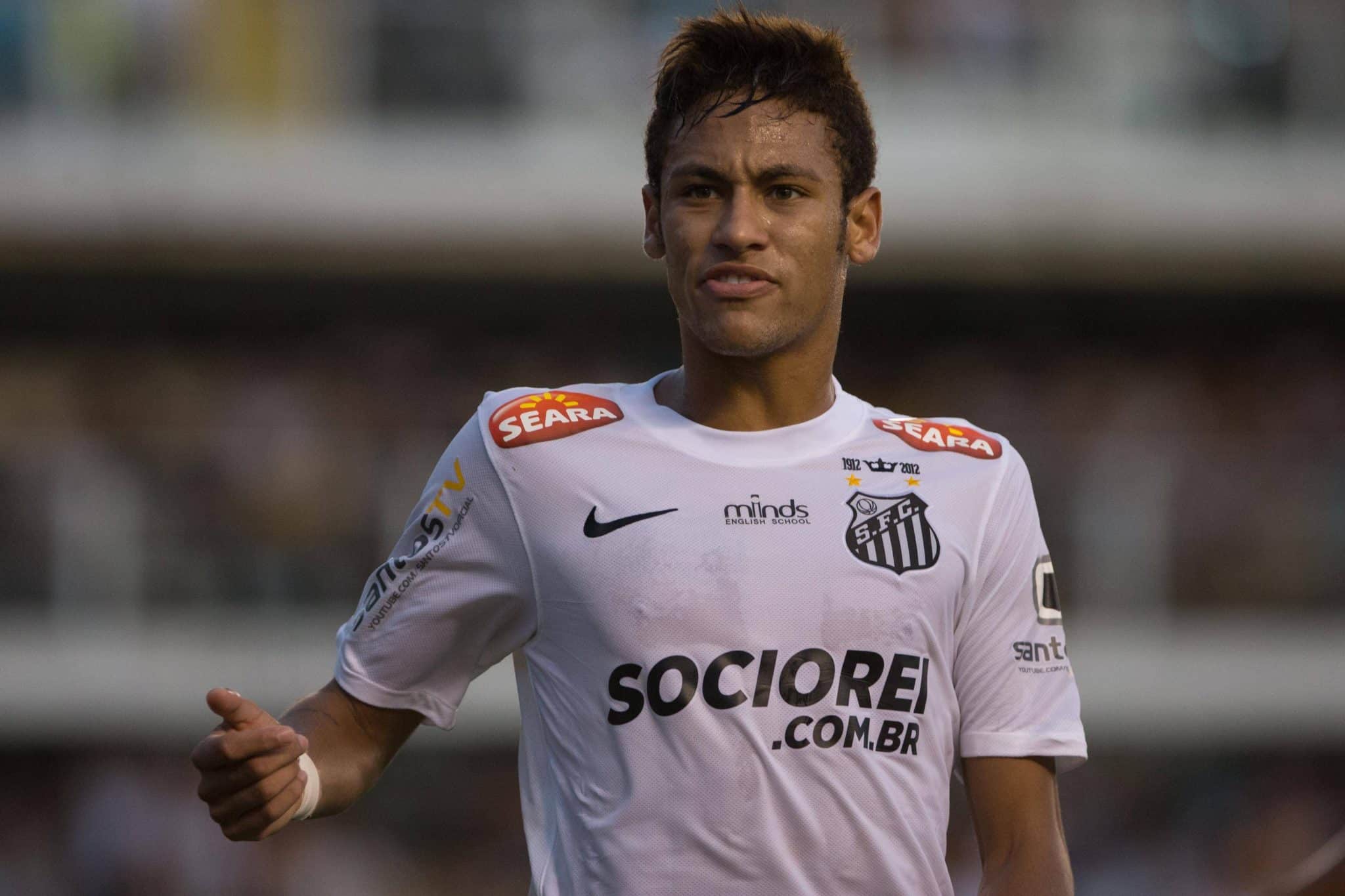 Neymar em a&ccedil;&atilde;o pelo Santos 