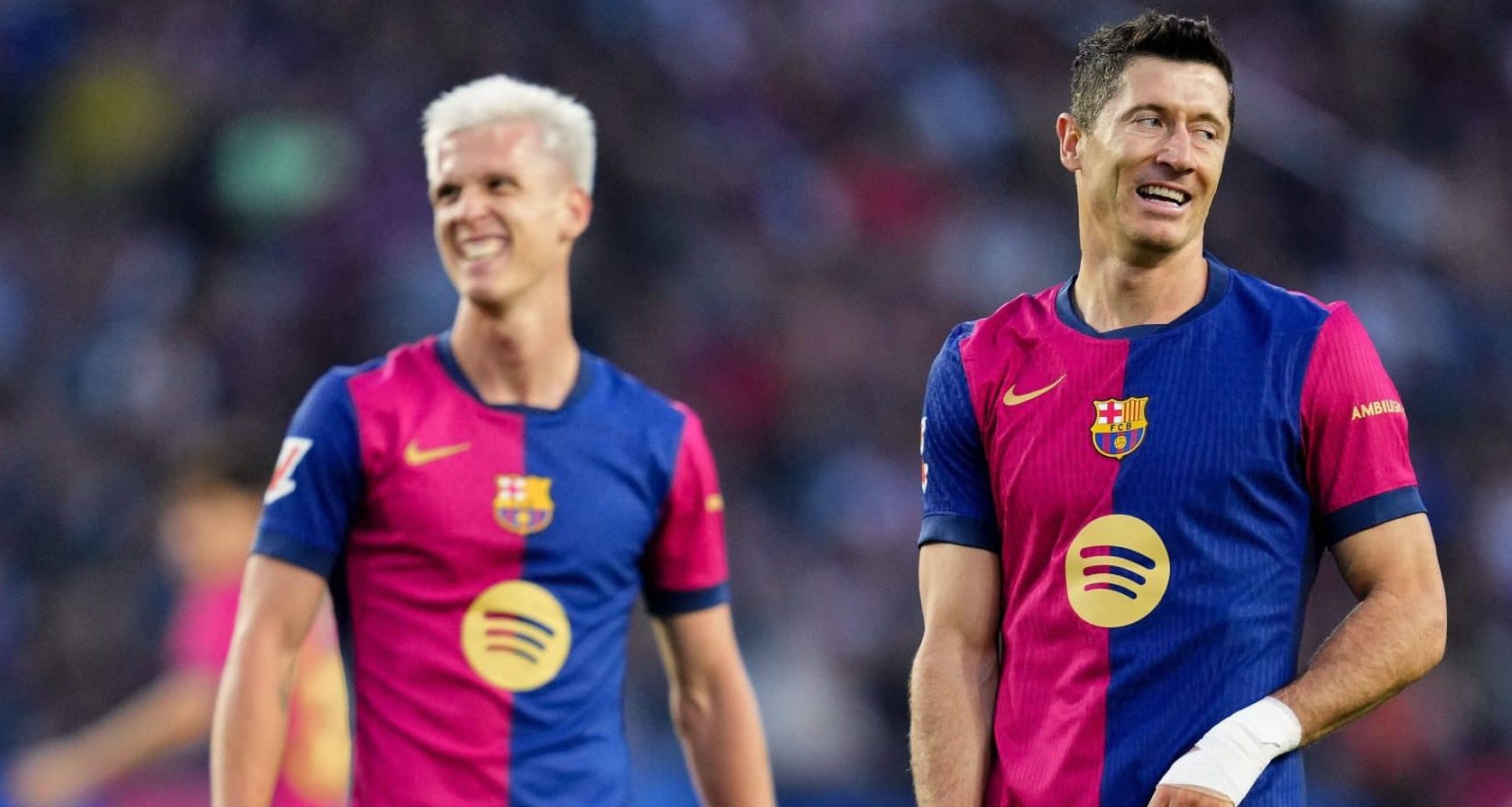 Dani Olmo assume fun&ccedil;&atilde;o de Lewandowski no ataque como um falso nove e arrebenta em goleada sobre o Betis