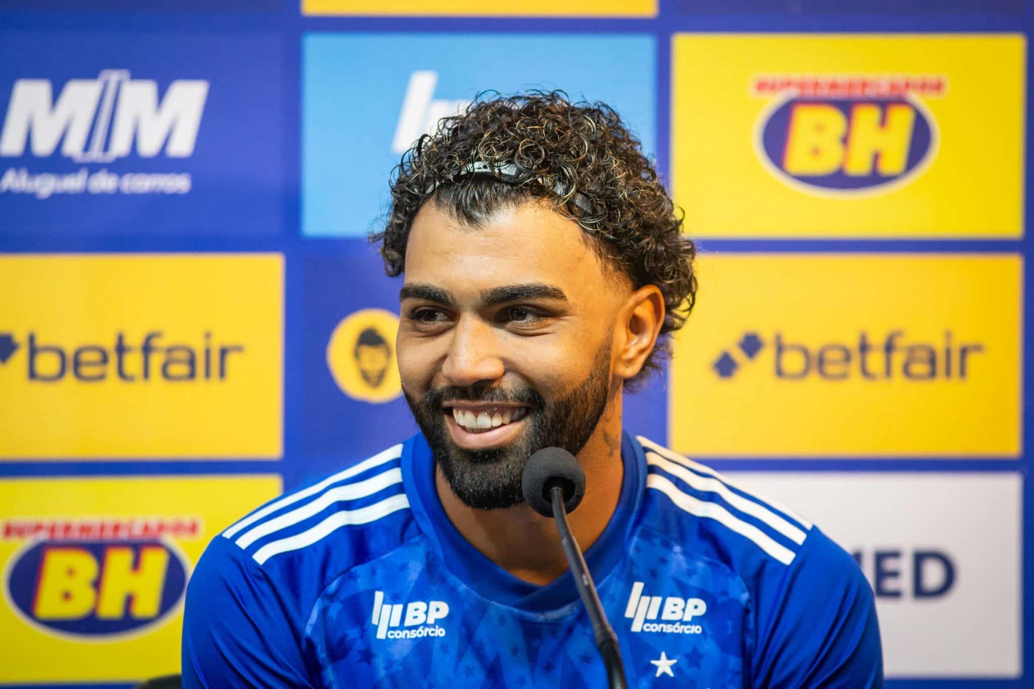 Gabigol durante sua apresenta&ccedil;&atilde;o no Cruzeiro (Foto: Cr&eacute;dito: Fernando Moreno/ Agif/Gazeta Press)