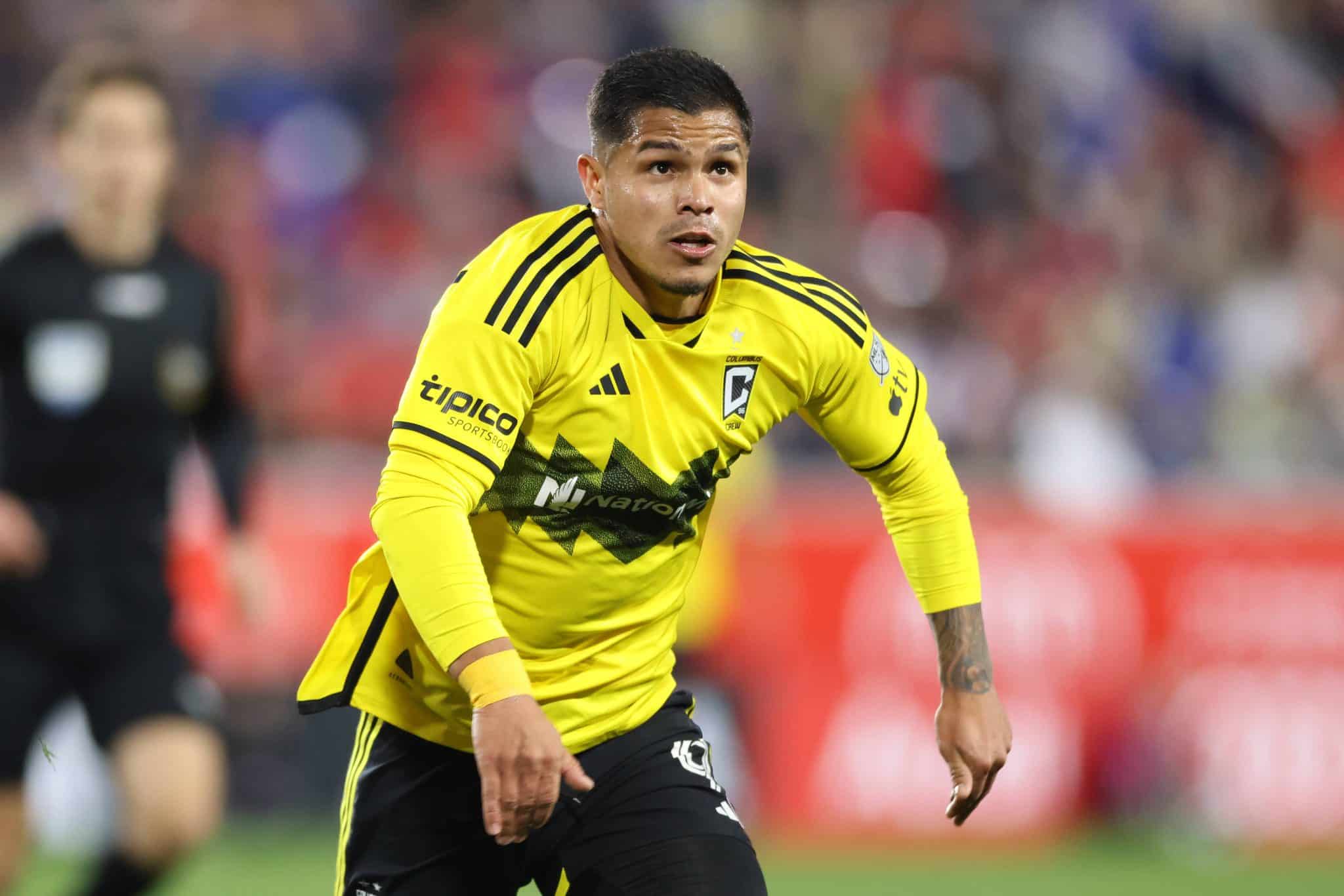 Cucho Hern&aacute;ndez em a&ccedil;&atilde;o pelo Columbus Crew