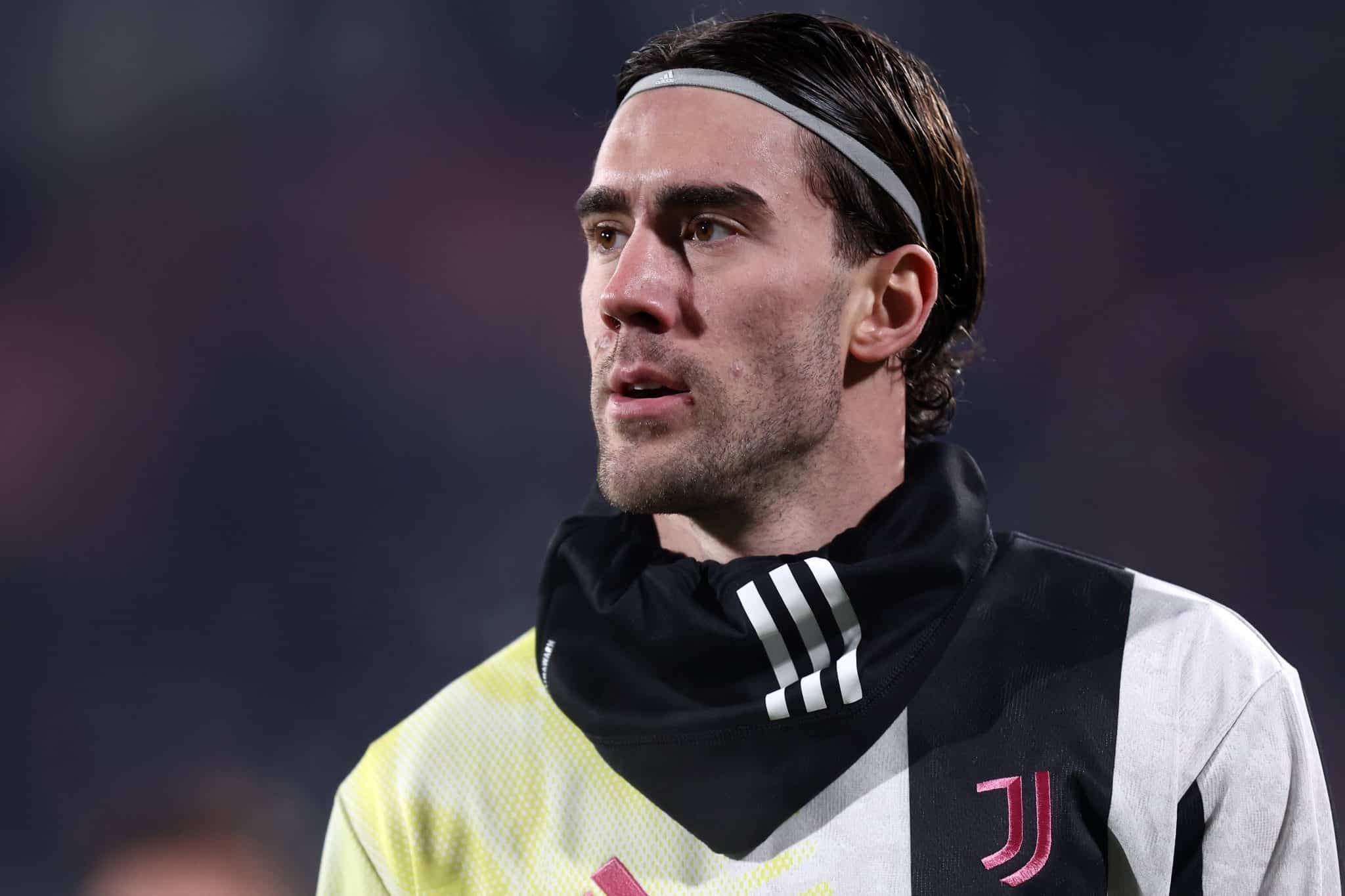 Vlahovic defende a Juventus desde o in&iacute;cio de 2022