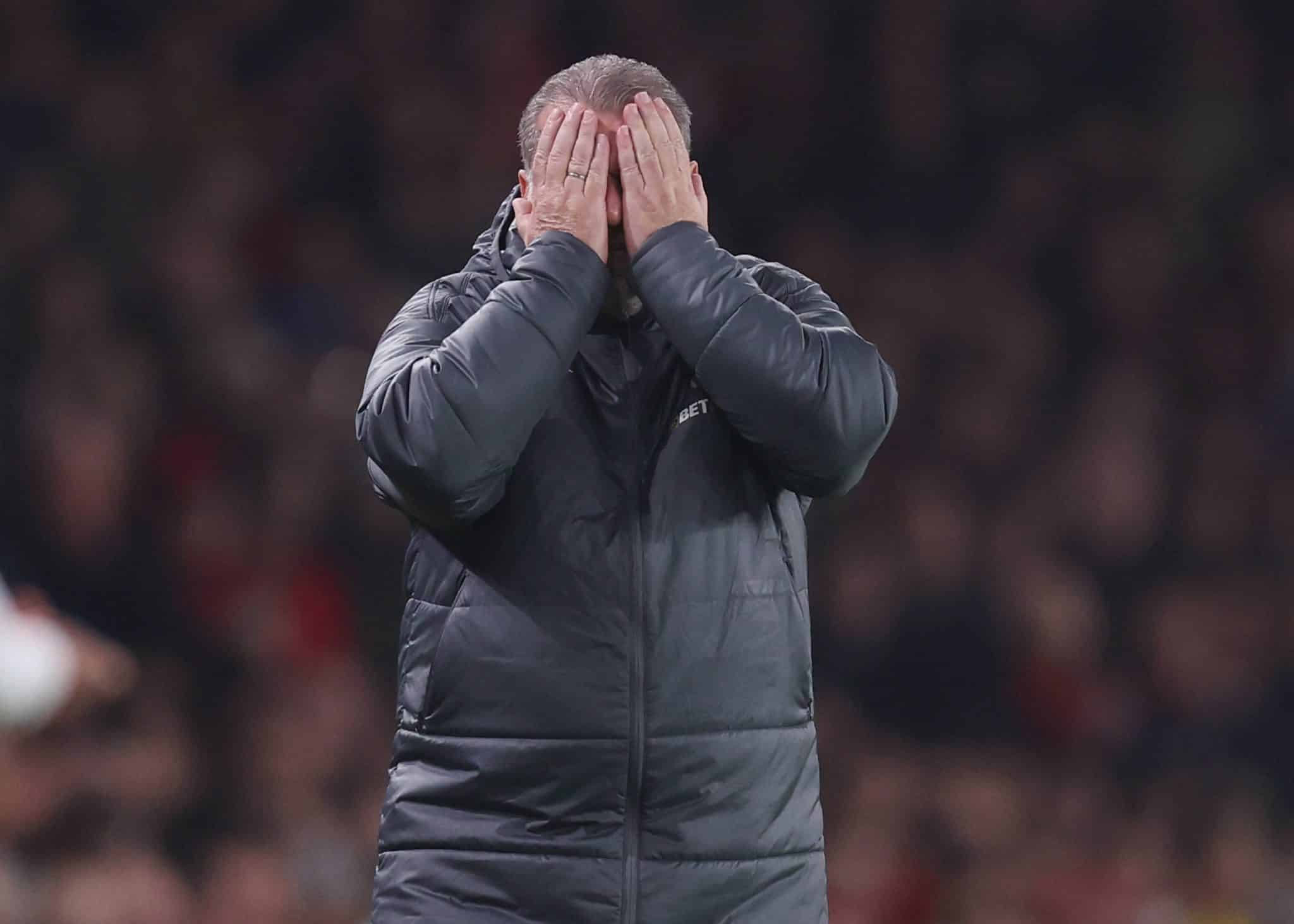 Postecoglou durante Arsenal 2 x 1 Tottenham