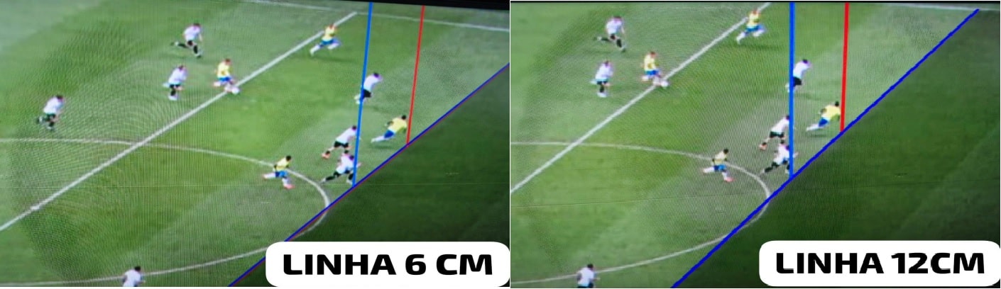 Exemplo divulgado pela Ferj sobre a nova linha de impedimento do VAR (Foto: Reprodu&ccedil;&atilde;o)