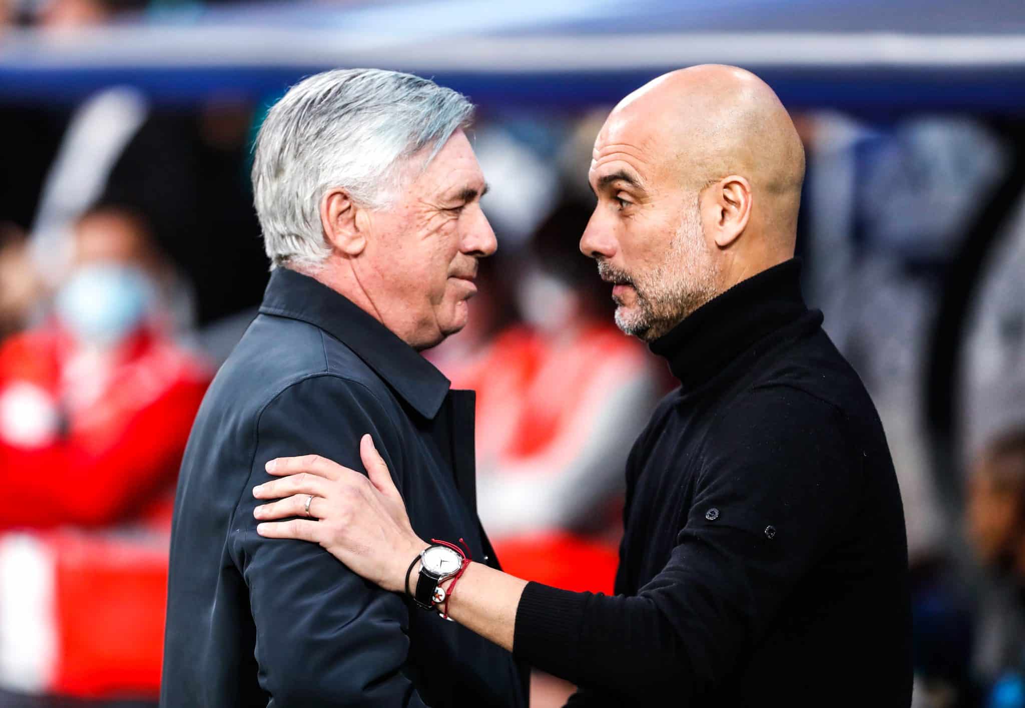 Guardiola Ancelotti Real Madrid Manchester City