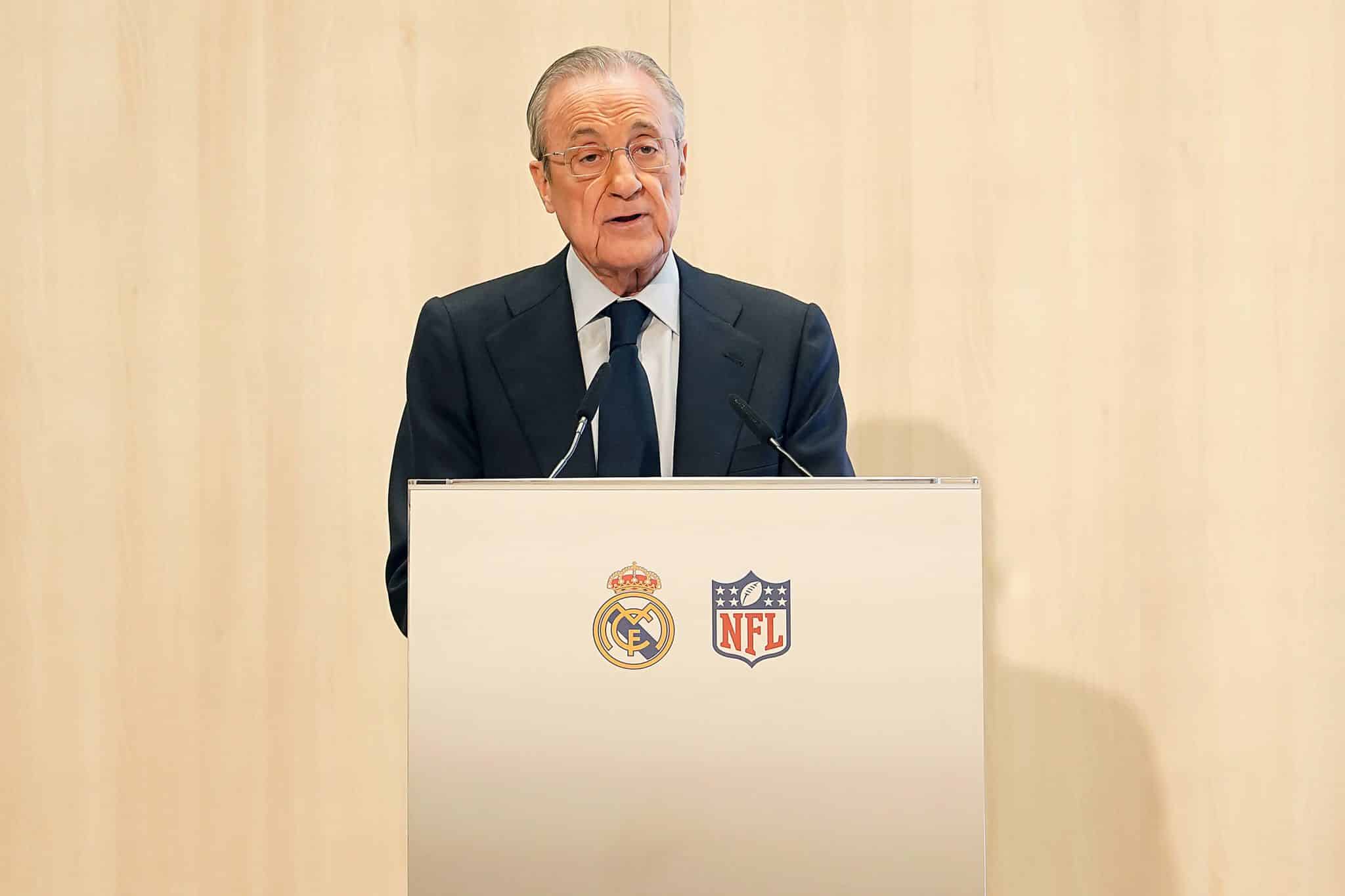 Florentino P&eacute;rez, presidente do Real Madrid, recebe cr&iacute;ticas do mandat&aacute;rio de LaLiga, Javier Tebas