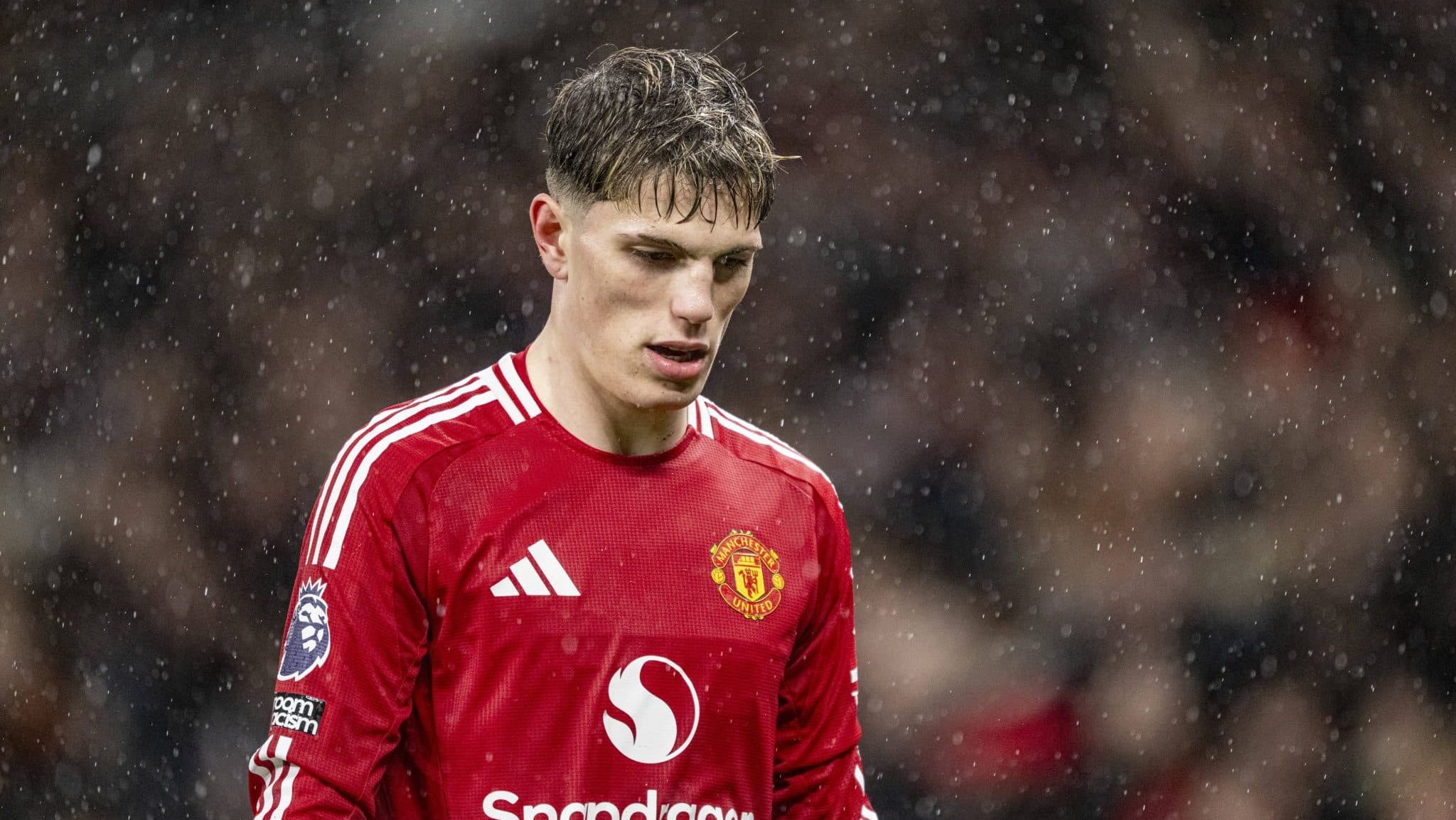 Alejandro Garnacho em a&ccedil;&atilde;o pelo Manchester United