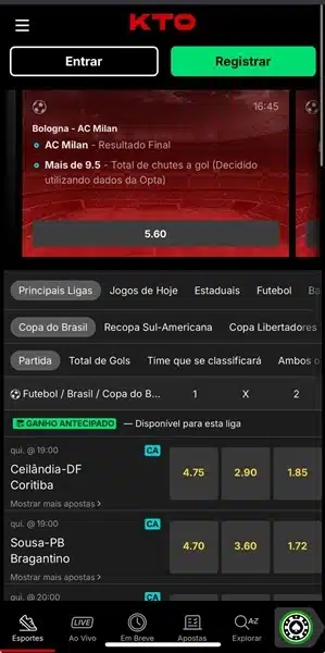 Captura de tela da p&aacute;gina inicial da KTO
