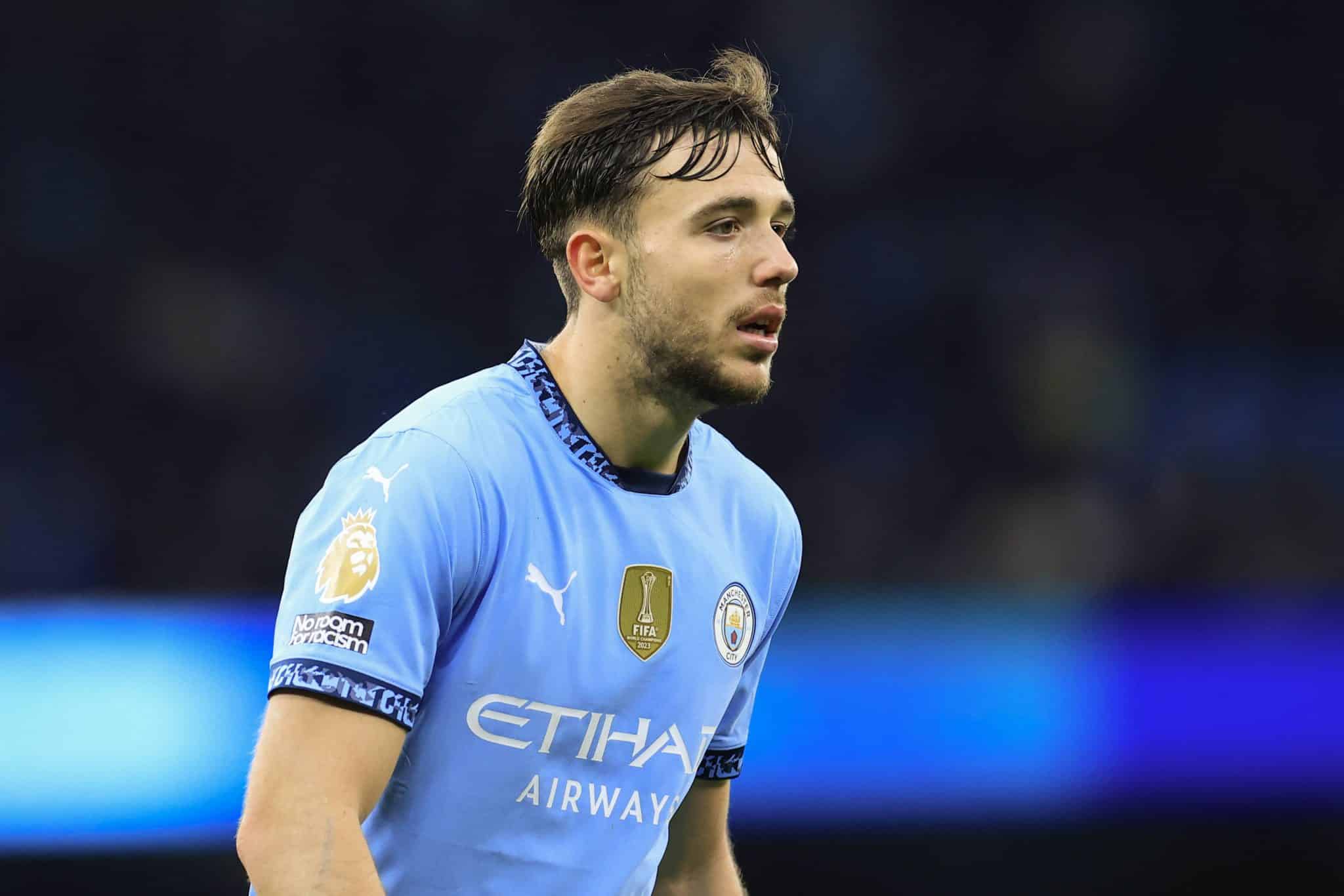 Nico Gonz&aacute;lez em a&ccedil;&atilde;o pelo Manchester City