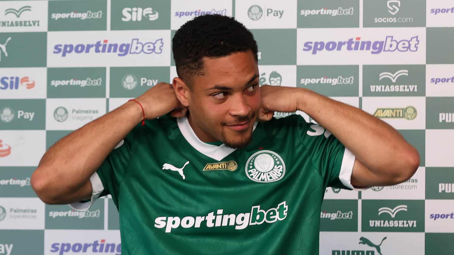 Vitor Roque, do Palmeiras Foto: (Cesar Greco/Palmeiras)