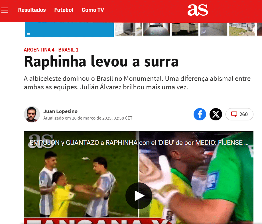 Diario As Brasil x Argentina