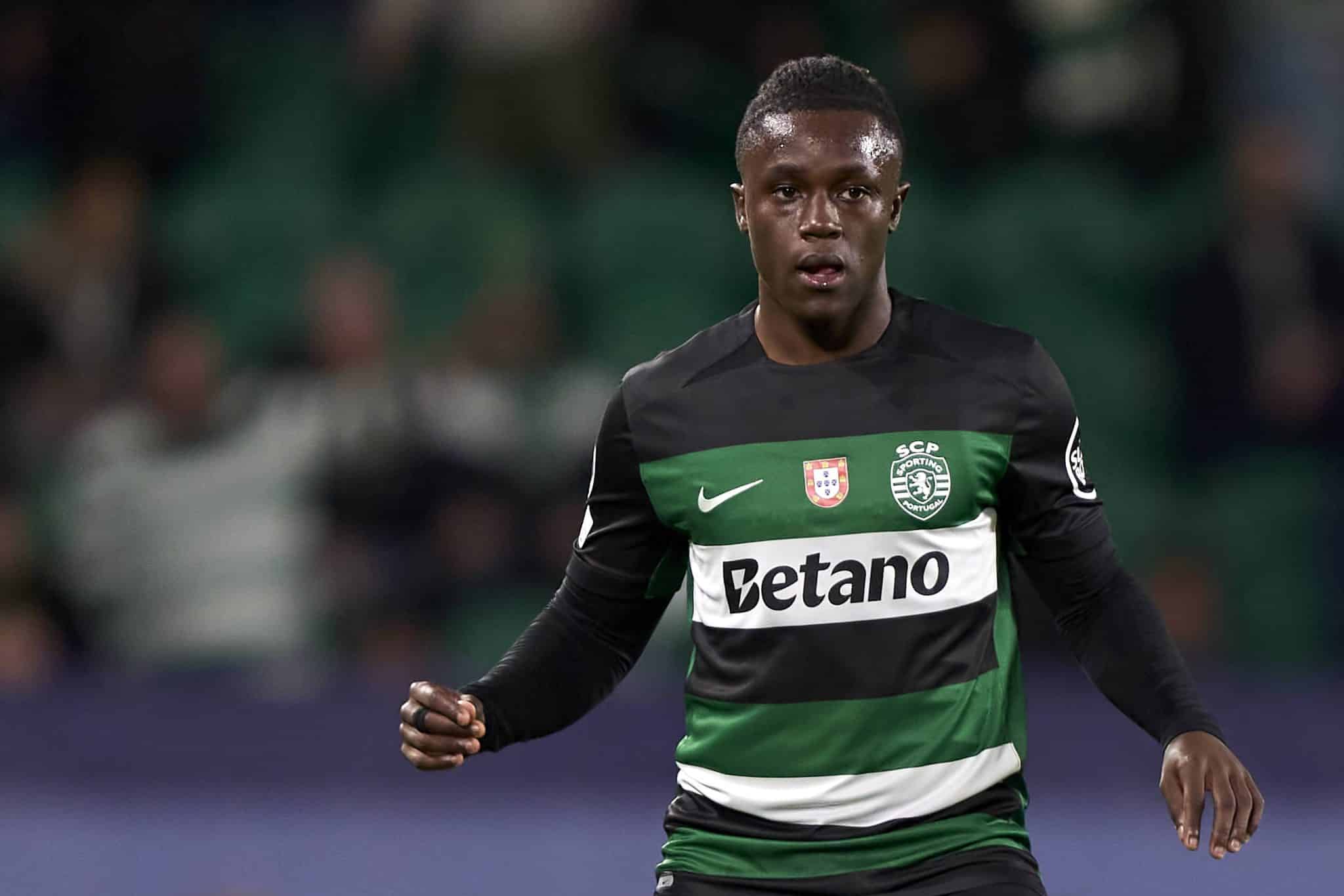 Geovany Quenda, nova contrata&ccedil;&atilde;o do Chelsea, em a&ccedil;&atilde;o pelo Sporting