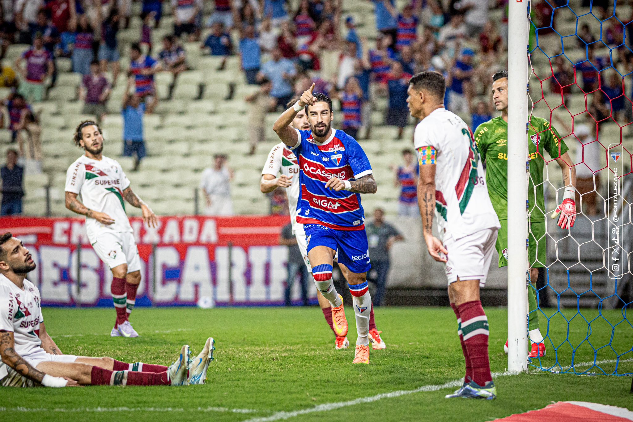 Lucero marcou o primeiro gol do Campeonato Brasileiro de 2025 (Foto: Jo&atilde;o Moura/Fortaleza)