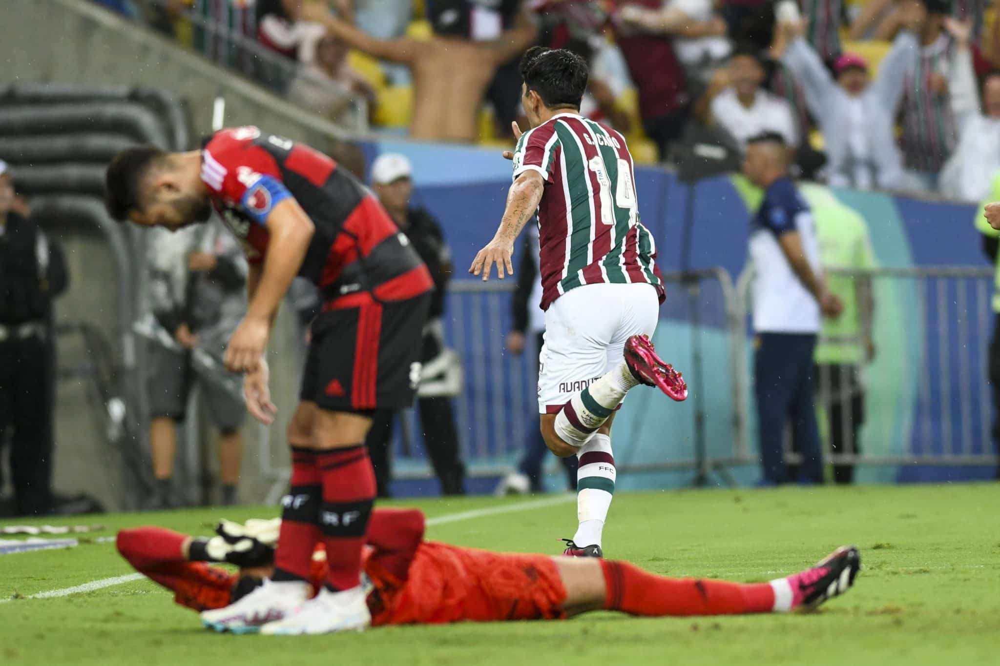 Cano celebra gol no Fla-Flu da final do Carioca 2023