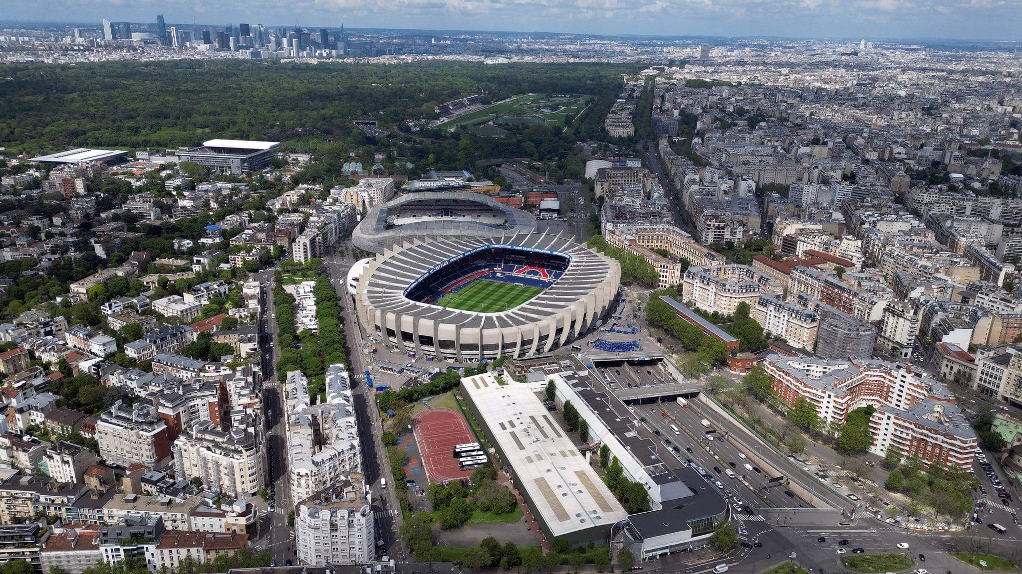 Parque dos Pr&iacute;ncipes visto de cima