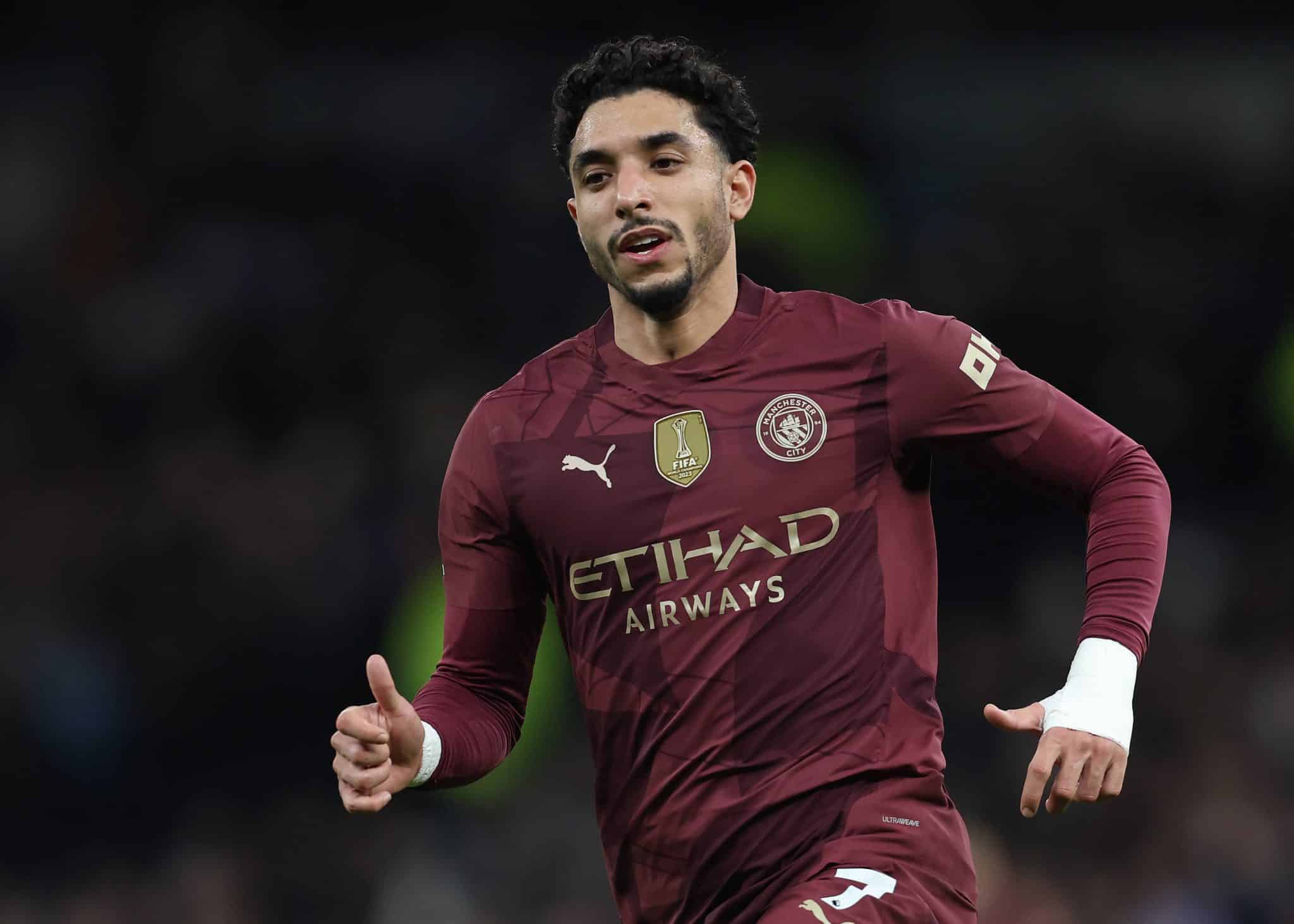 Omar Marmoush em a&ccedil;&atilde;o pelo Manchester City