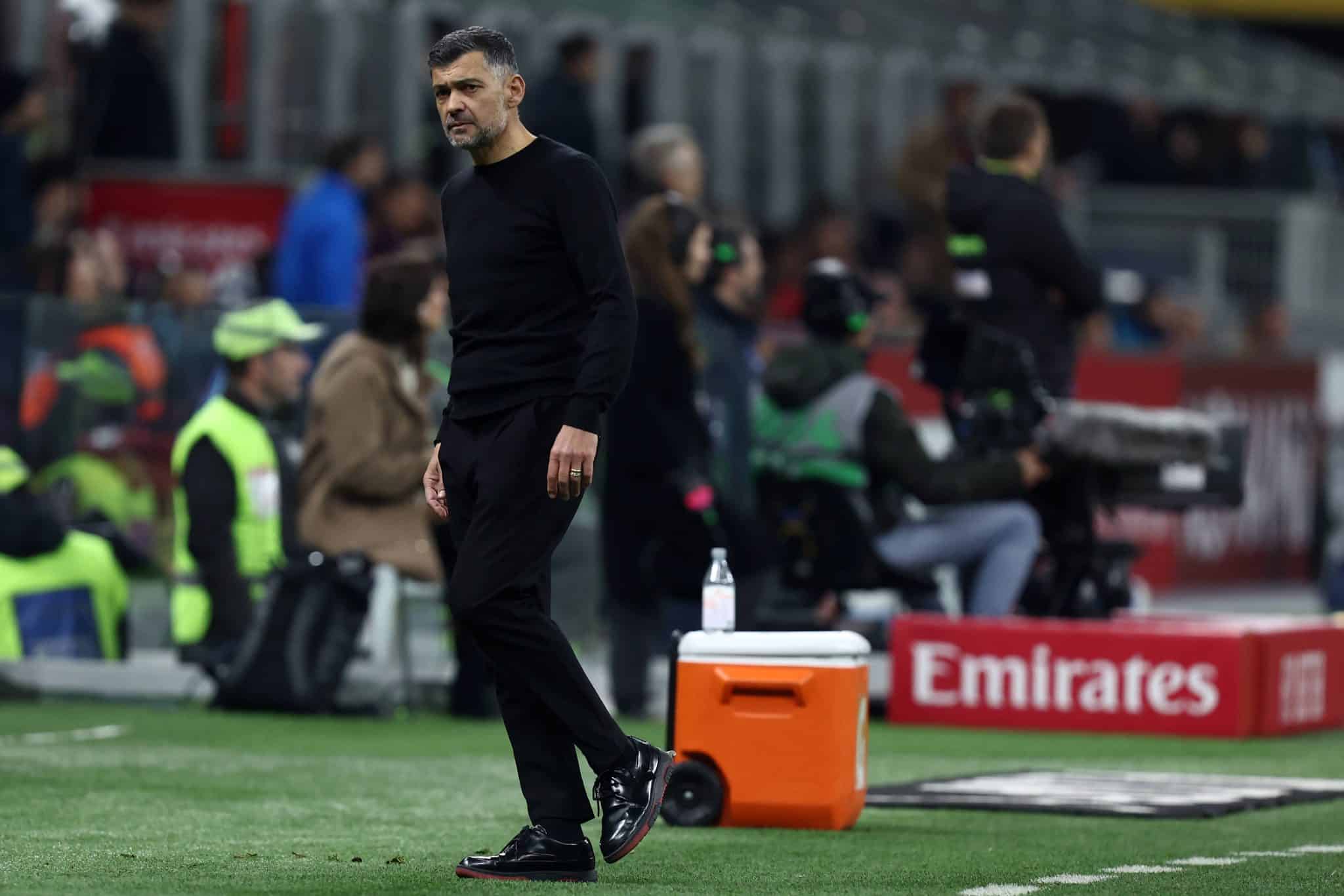 S&eacute;rgio Concei&ccedil;&atilde;o durante jogo do Milan