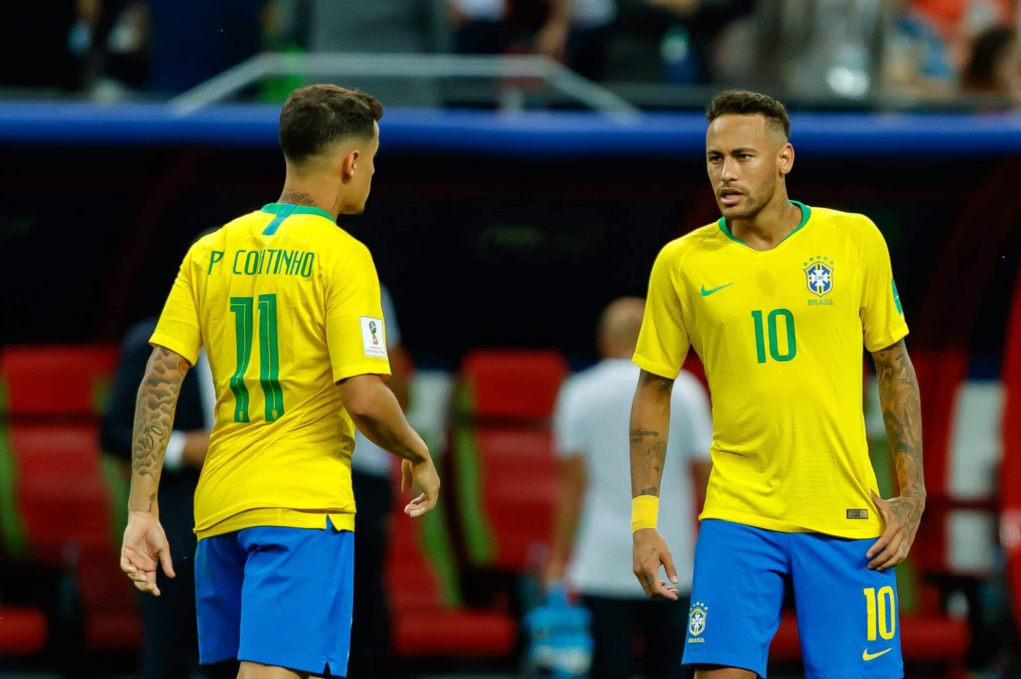 Neymar e Coutinho eram os principais nomes da Sele&ccedil;&atilde;o na Copa do Mundo de 2018 (Foto: Imago)